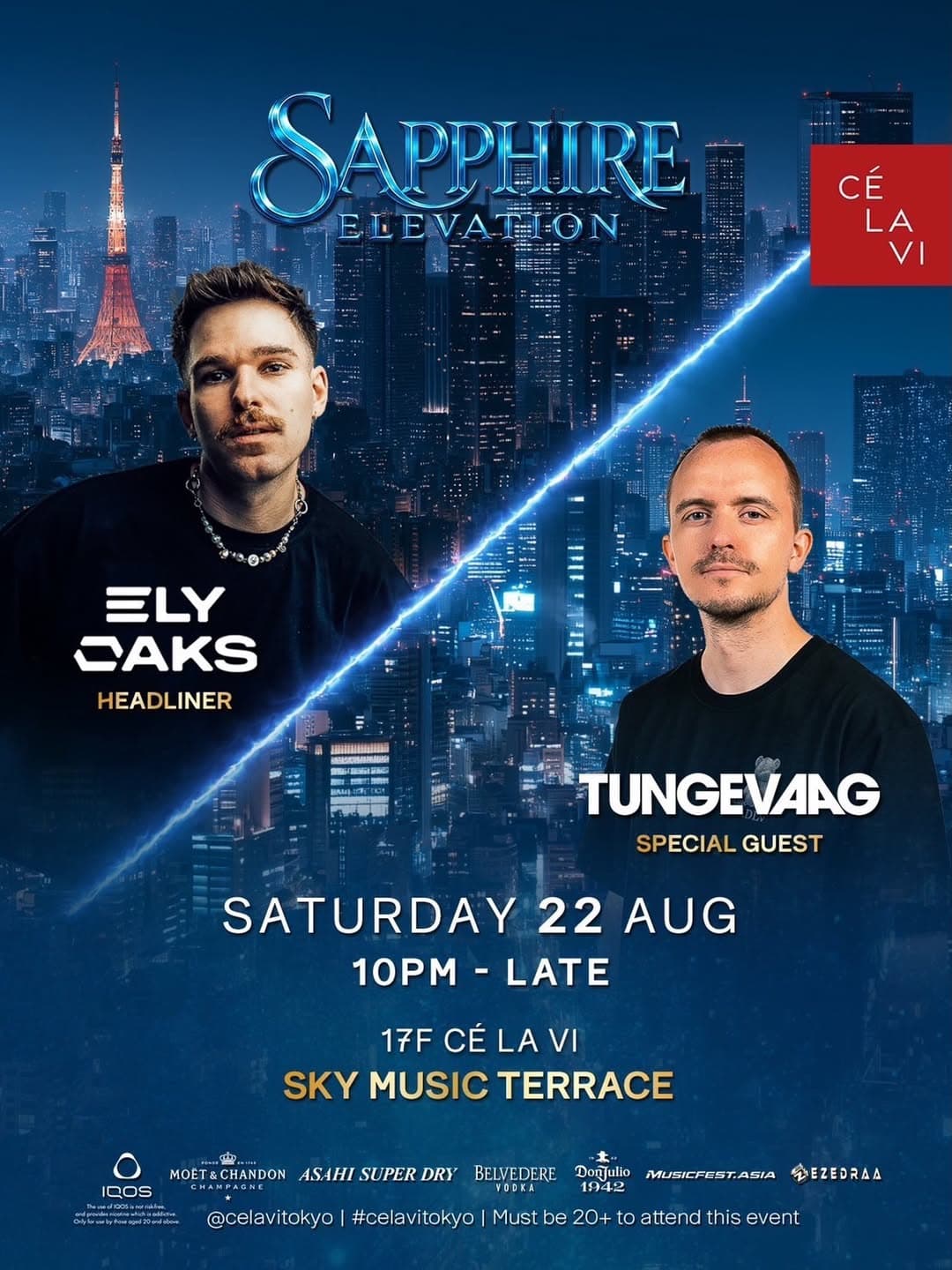 Ely Oaks x Tungevaag at CÉ LA VI TOKYO flyer