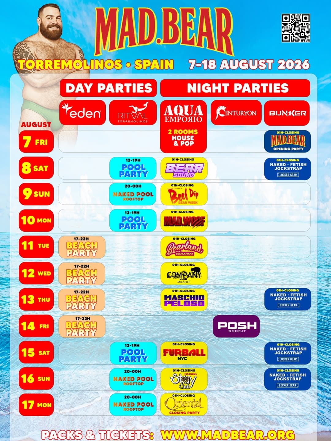 Madbear Torremolinos 2026 flyer