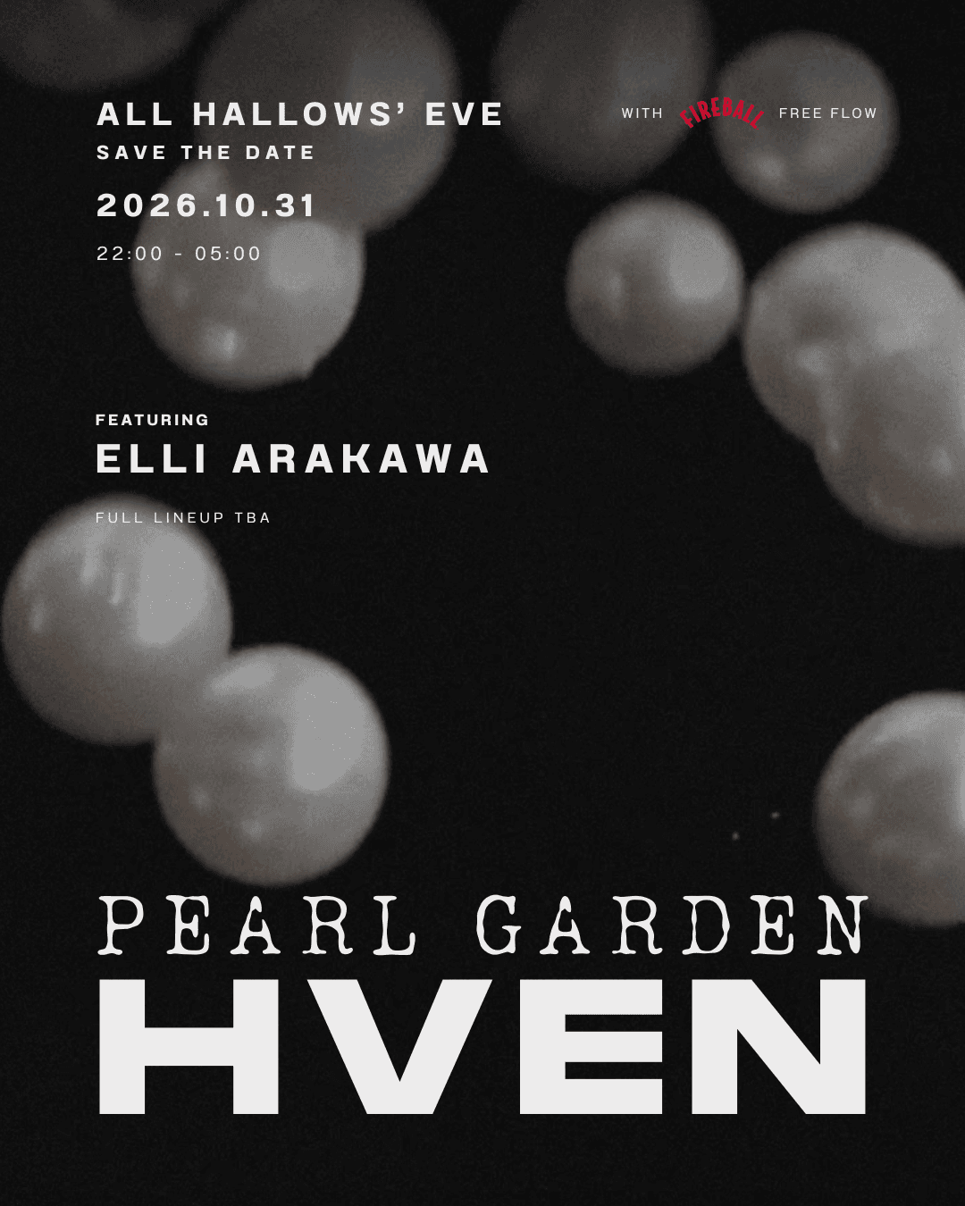 Hven Halloween: Pearl Garden flyer