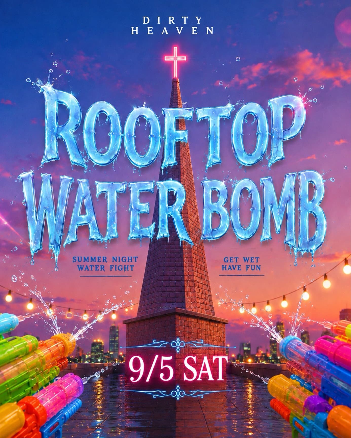 ROOFTOP WATER BOMB flyer