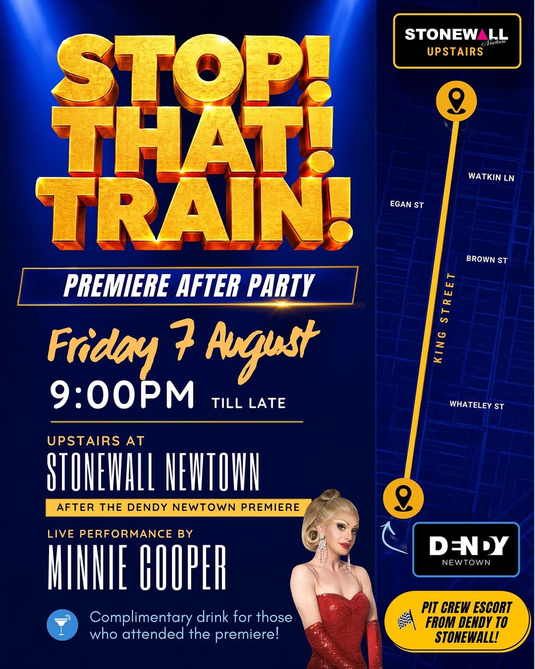 STOP! THAT! TRAIN! Official Premiere After Party flyer