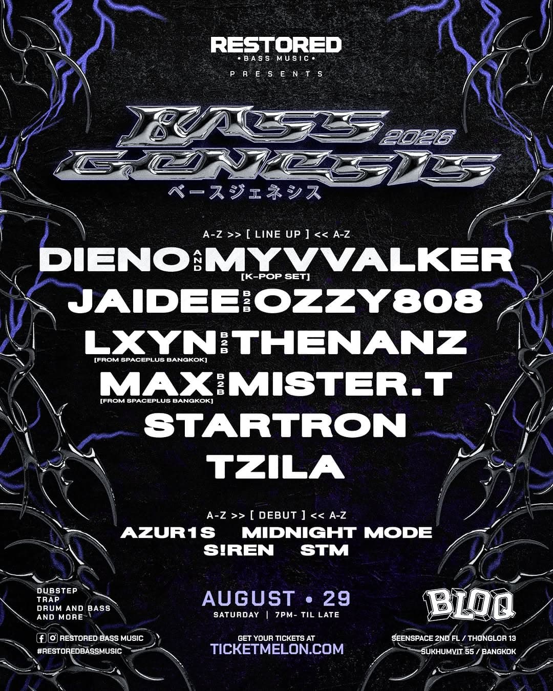 BASS GENESIS 2026 flyer