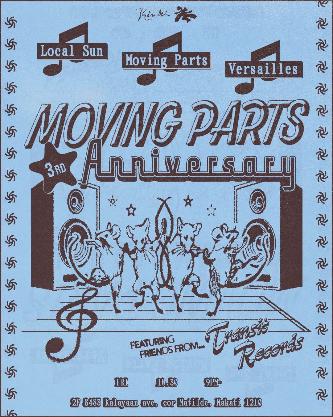 Moving Parts 3rd Anniversary flyer
