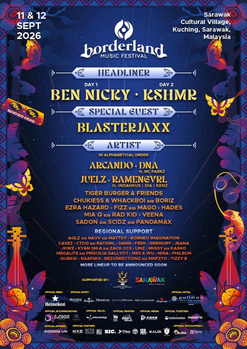 Borderland Music Festival 2026 flyer