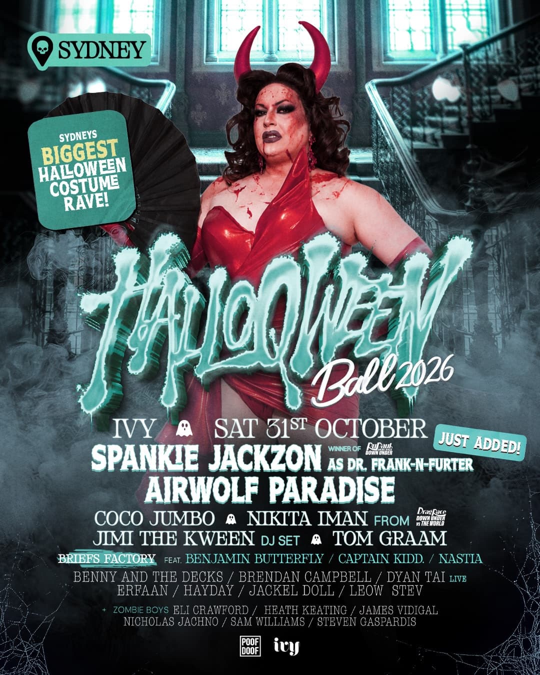 POOF DOOF Halloqween Ball - SYDNEY flyer