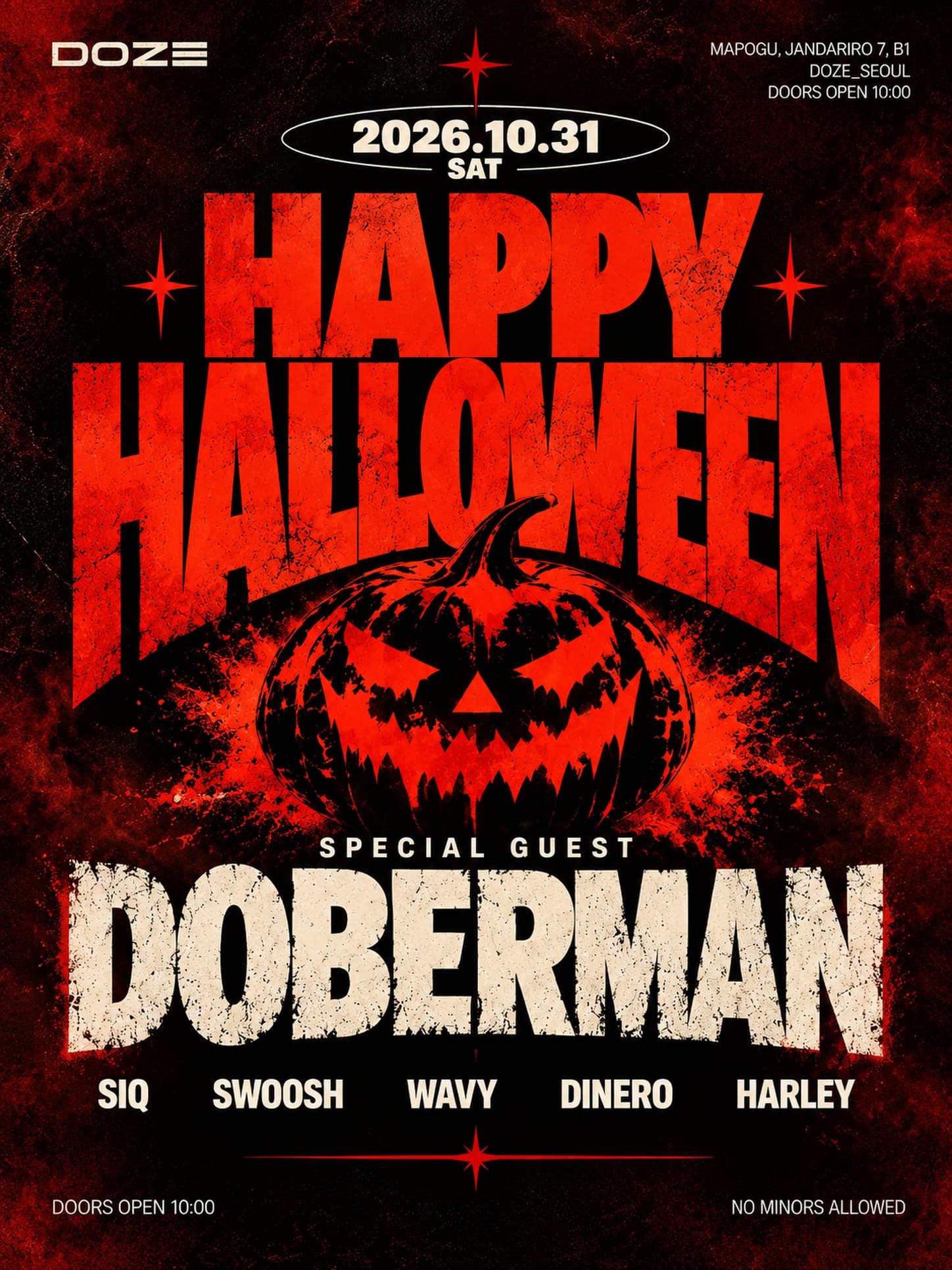 Happy Halloween with Doberman flyer