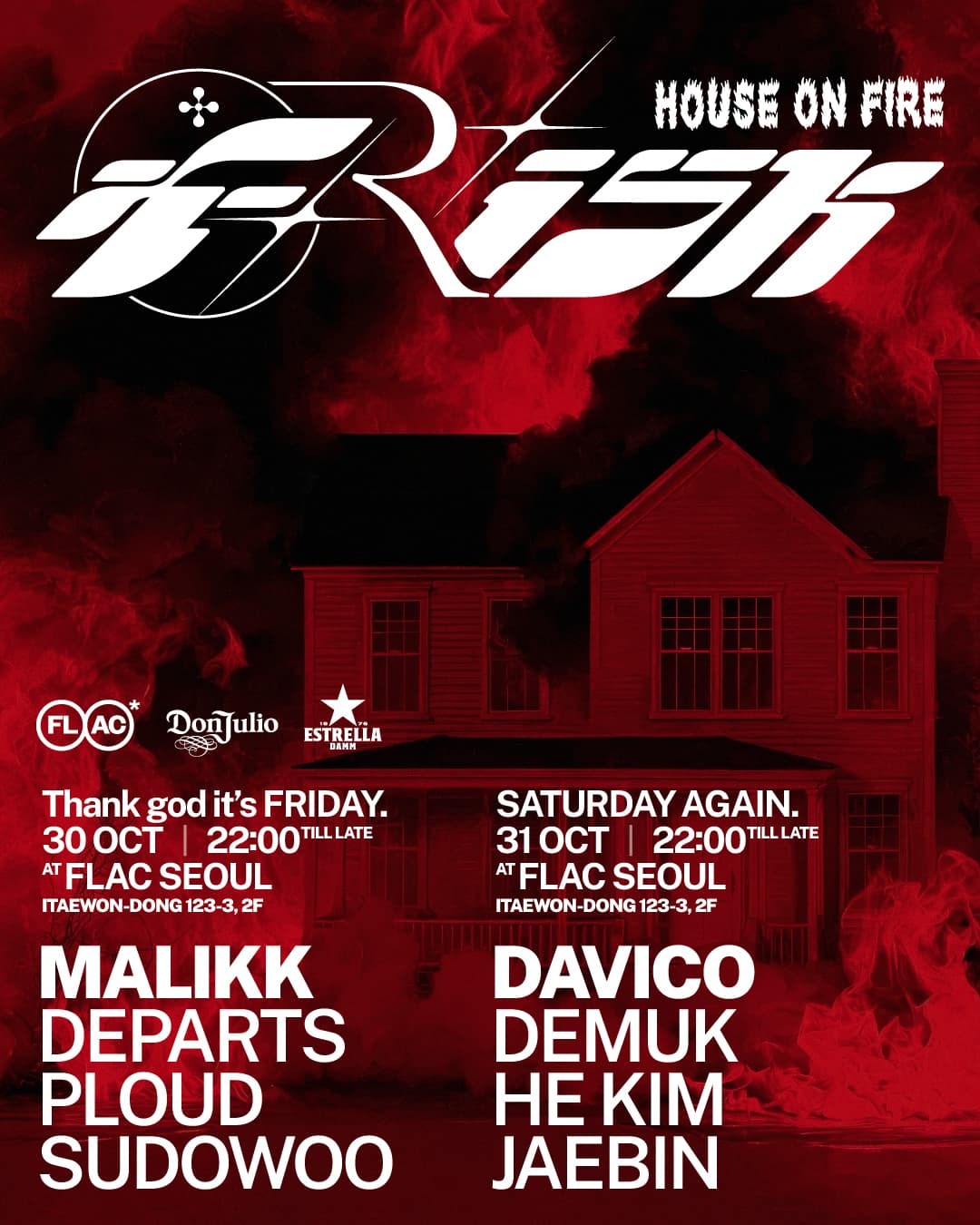 FRISK Halloween Day 1: MALIKK(Fr/ Hot Creations) flyer