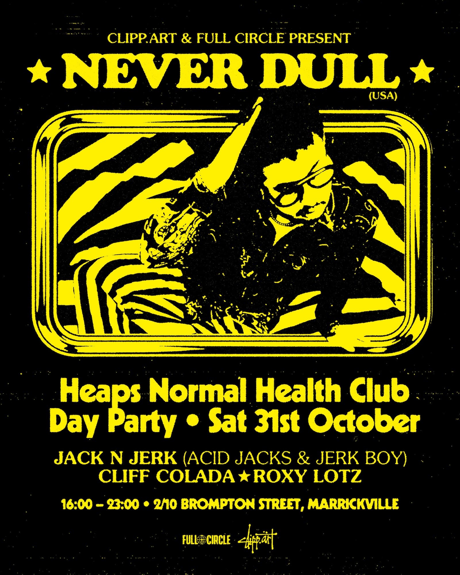 clipp.art presents Never Dull [USA] flyer