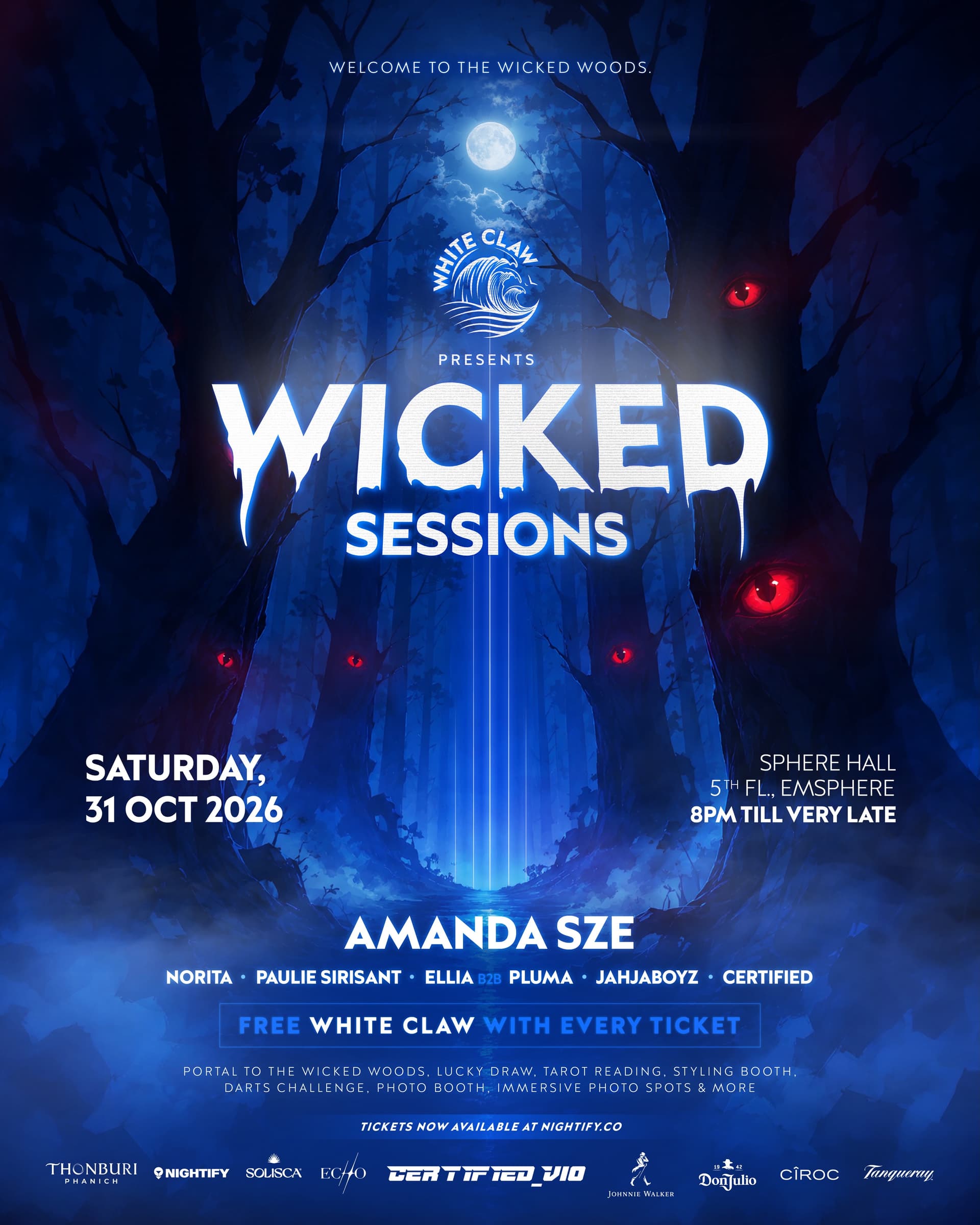 Wicked Sessions by White Claw flyer