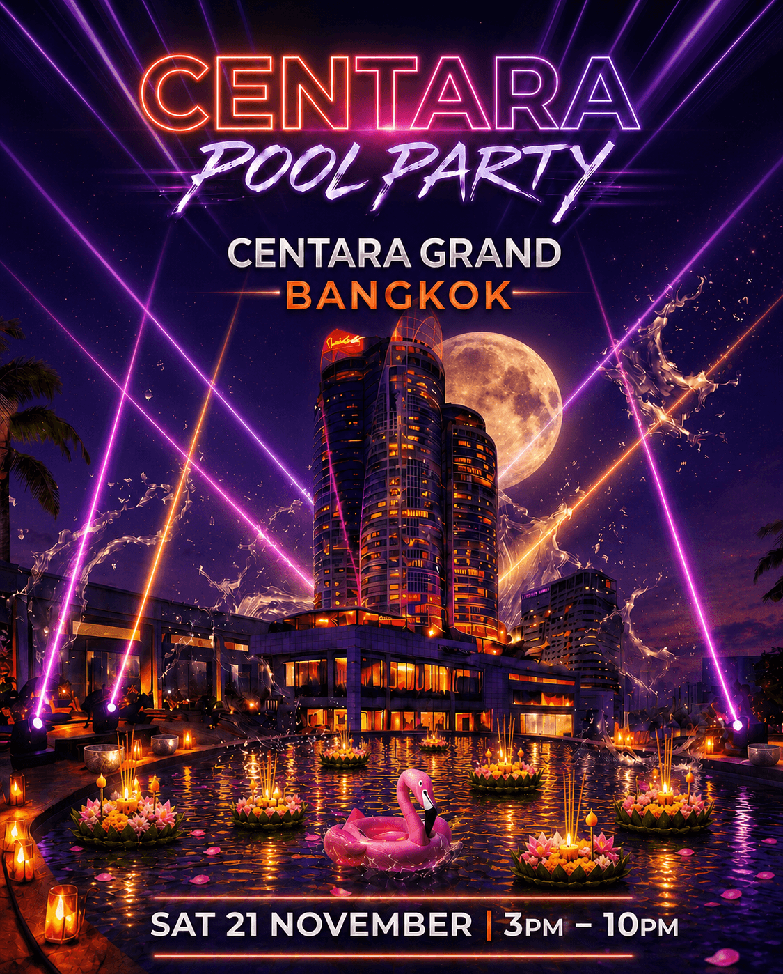 CENTARA POOL PARTY | Loy Krathong Edition flyer