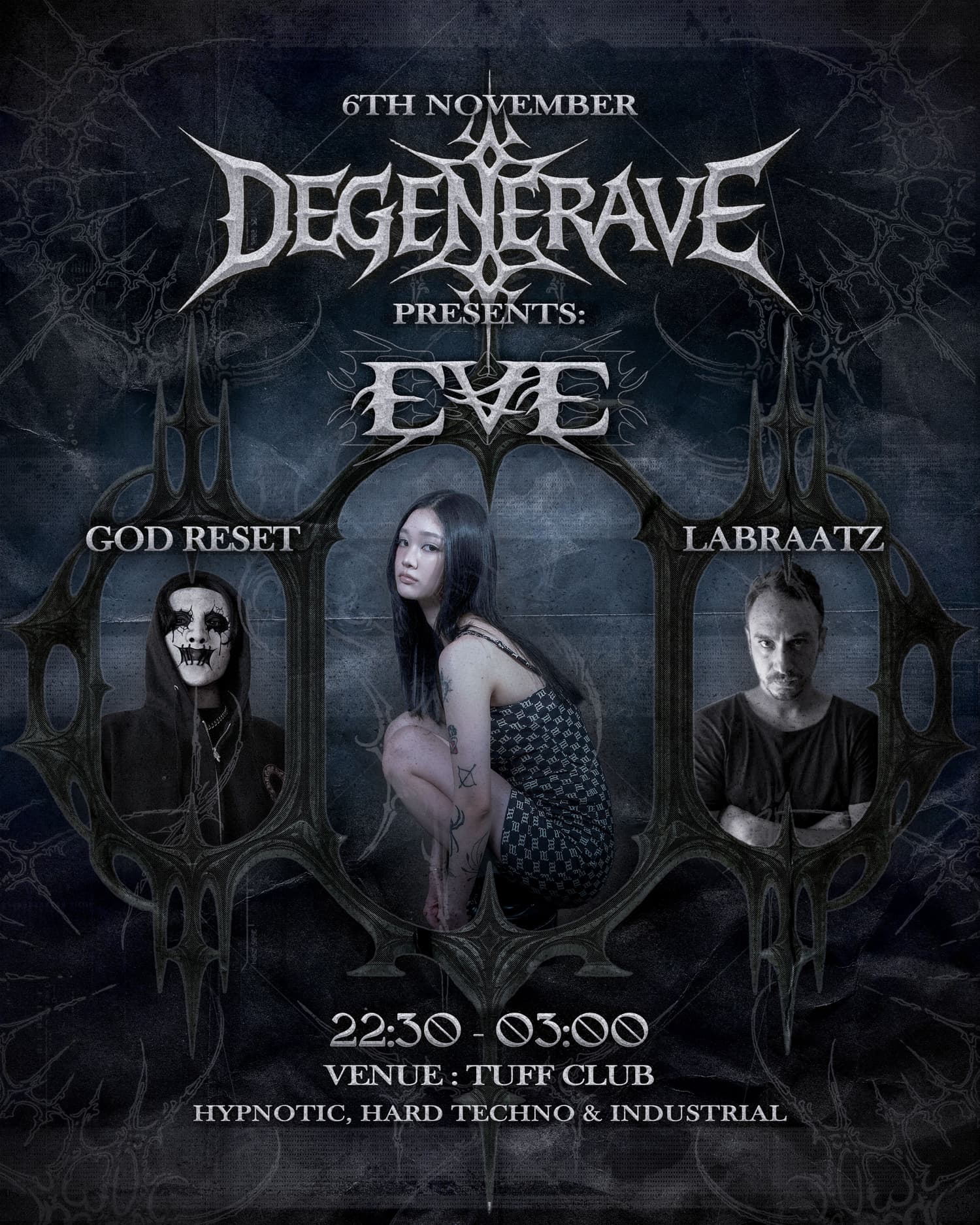 DEGENERAVE presents: EVE (Hypnotic, Hard Techno & Industrial) flyer
