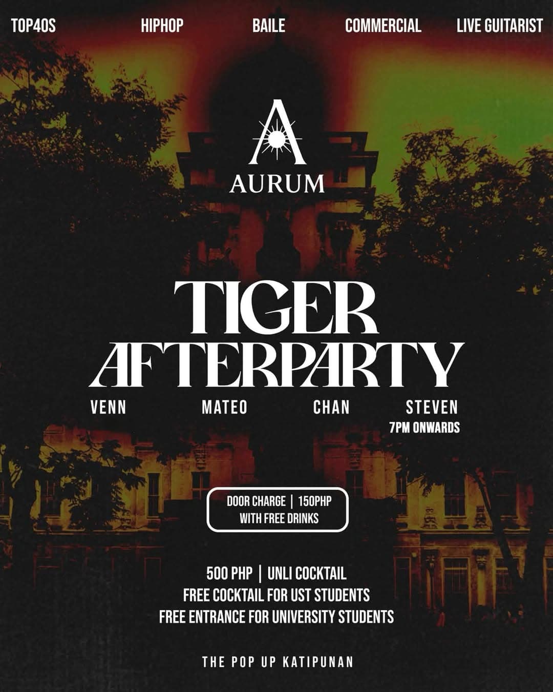 TIGER AFTERPARTY flyer