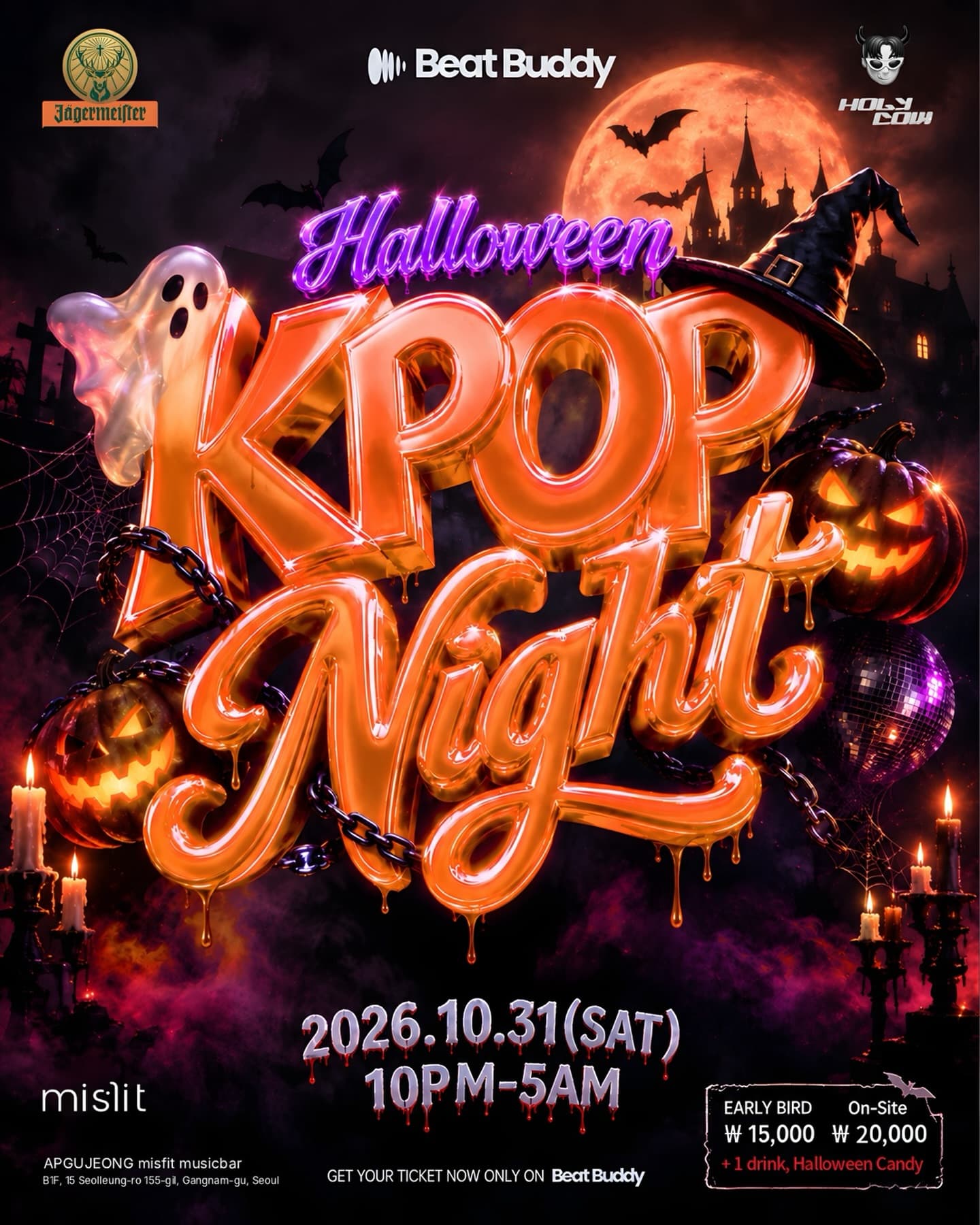 K-POP NIGHT VOL.2 : HALLOWEEN SPECIAL flyer