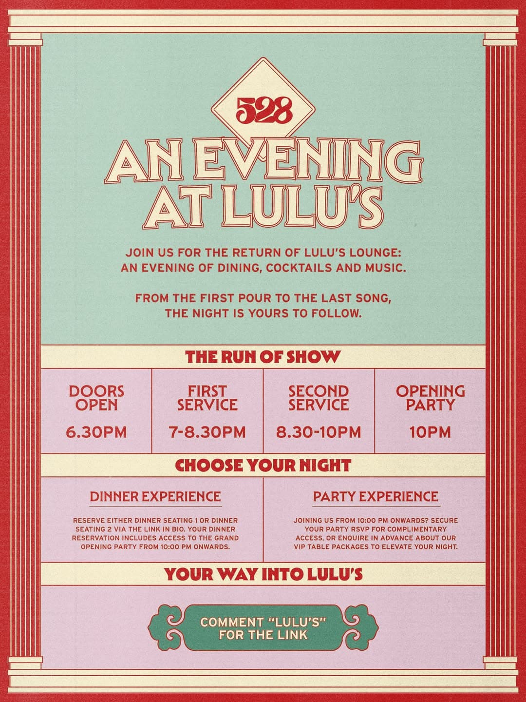Lulu's Lounge Grand Opening flyer - image 2 of 2