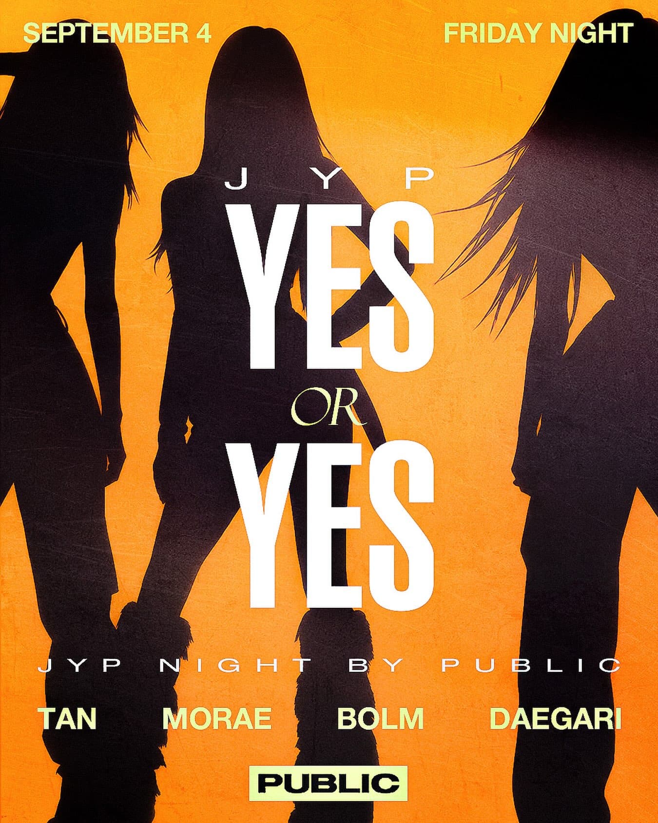 JYP 'YES OR YES' BY PUBLIC flyer