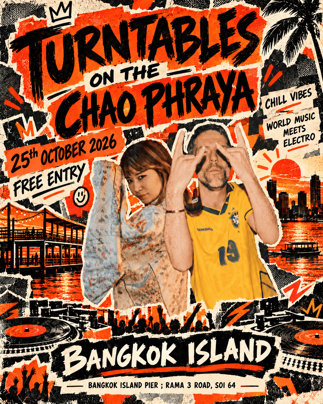 Turntables on the Chao Phraya flyer