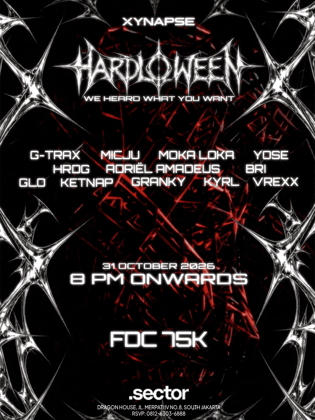 XYNAPSE - HARDLOWEEN flyer