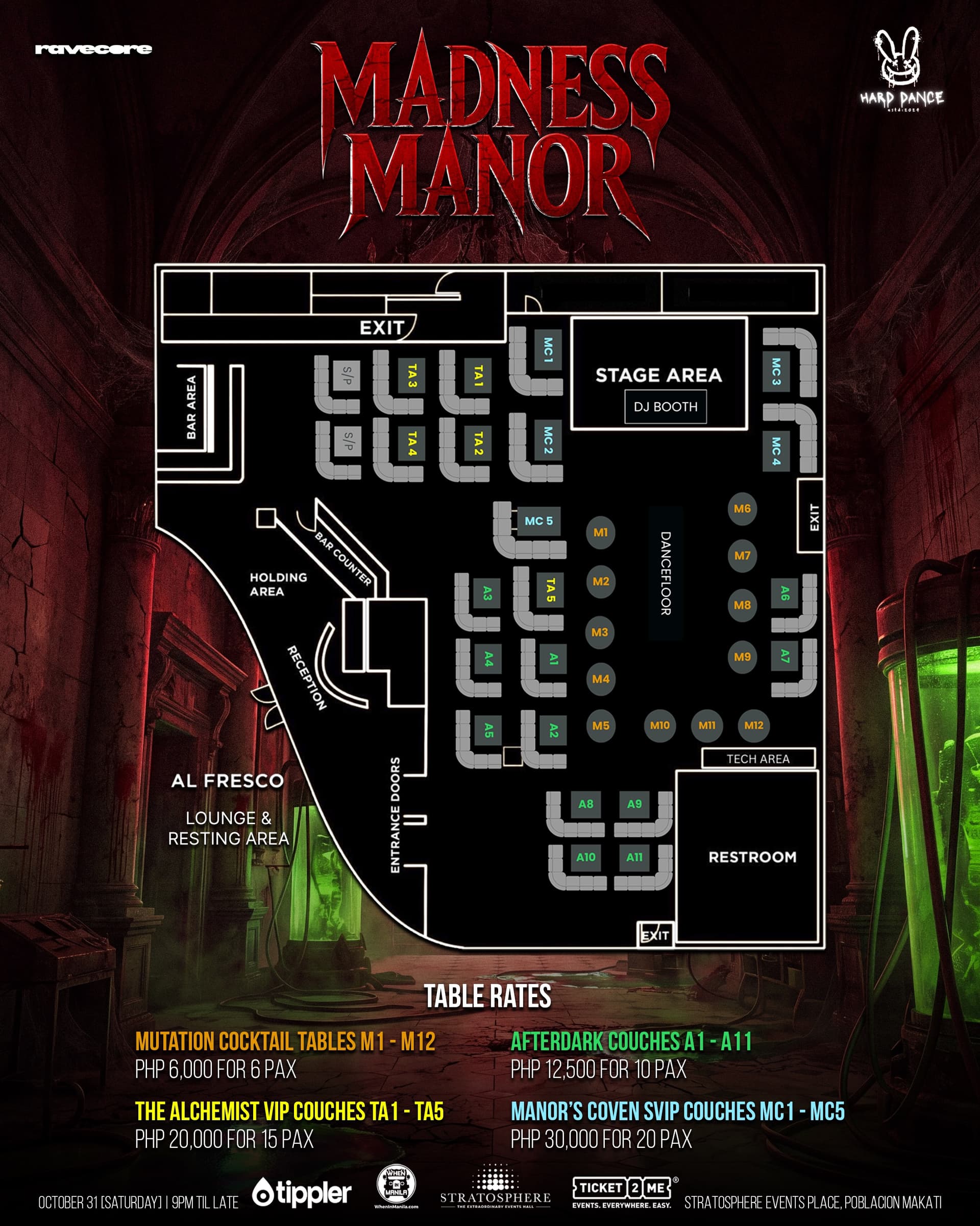 Madness Manor flyer - image 4 of 4