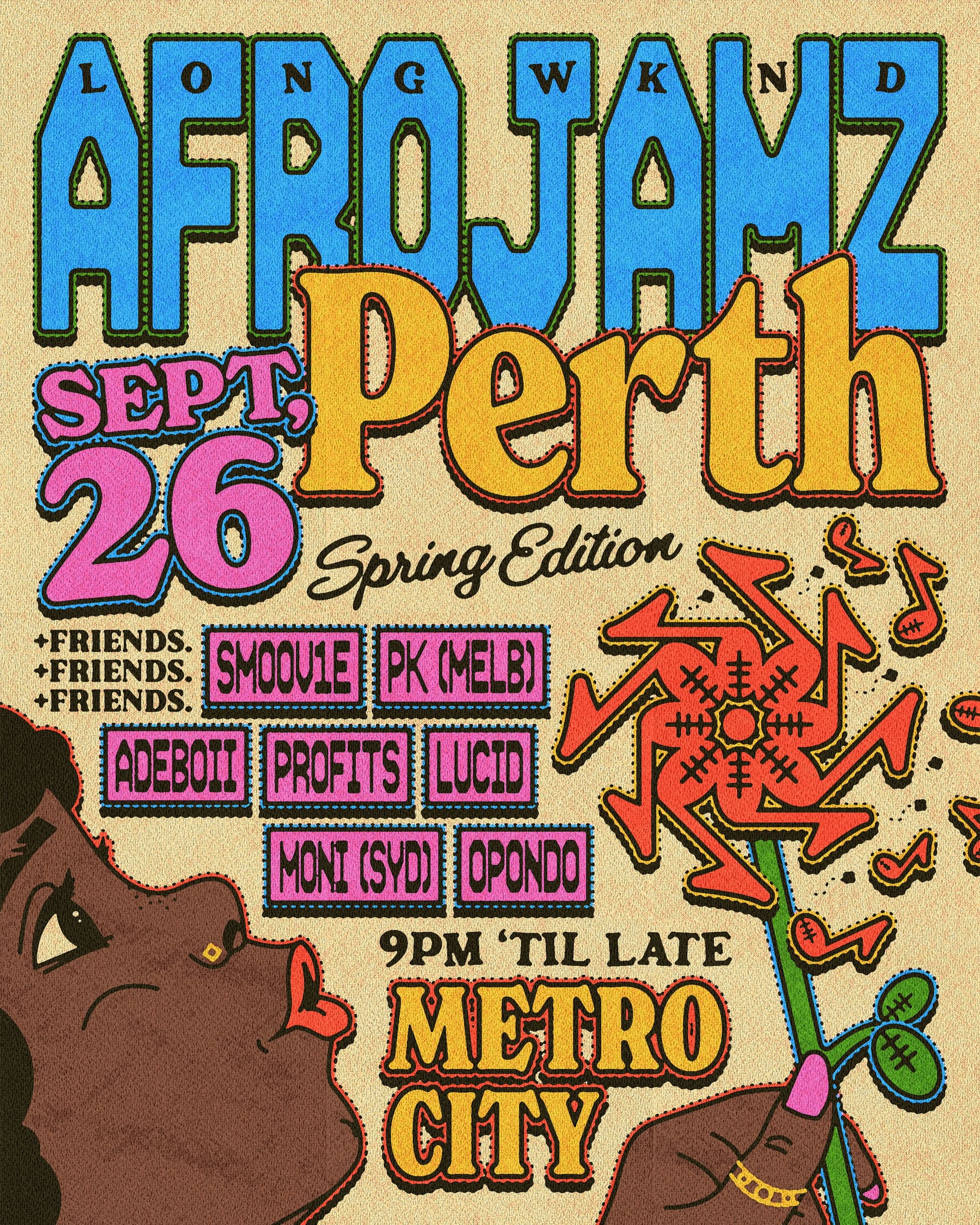 Afrojamz: Perth Spring Edition flyer
