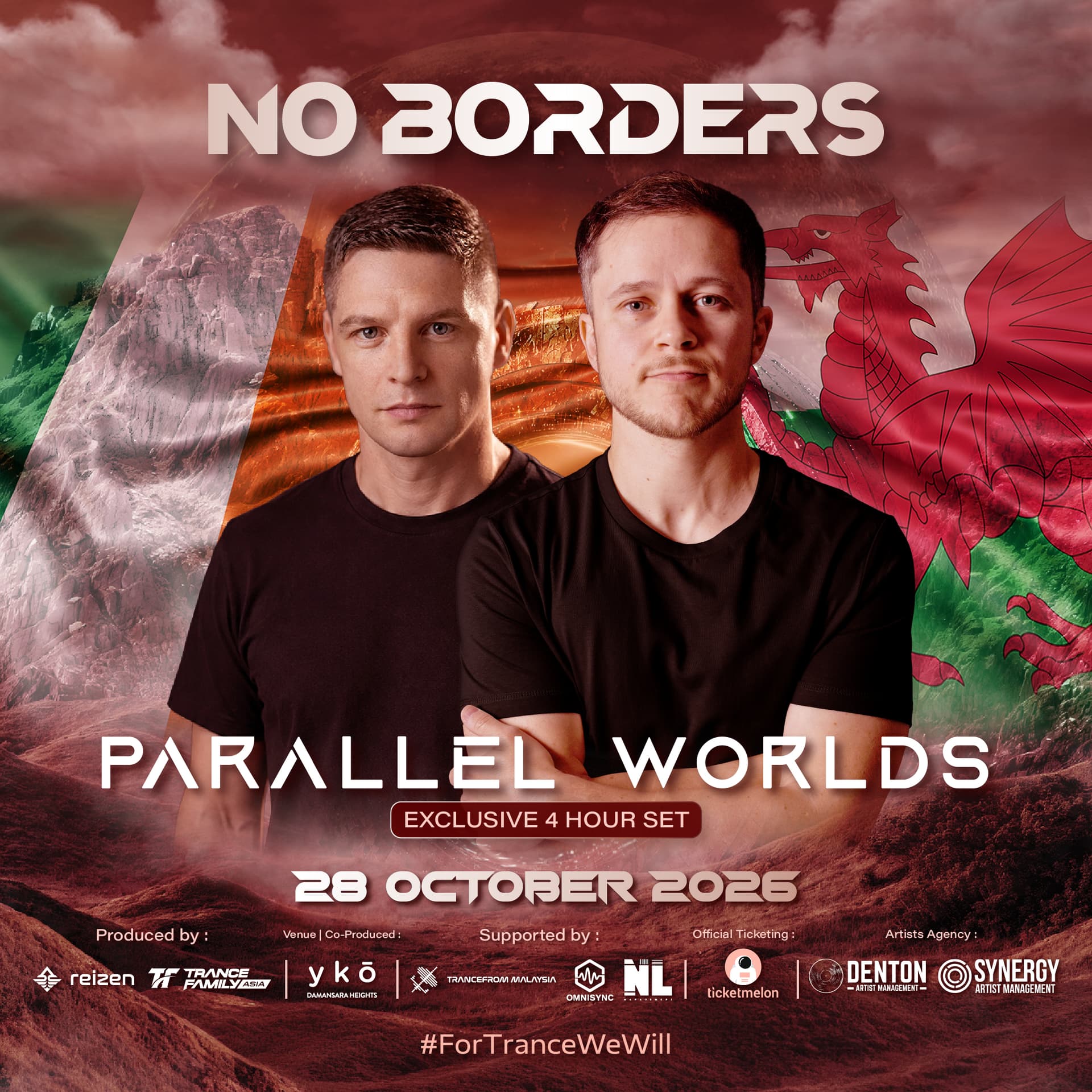 NO BORDERS Feat PARALLEL WORLDS flyer - image 2 of 4