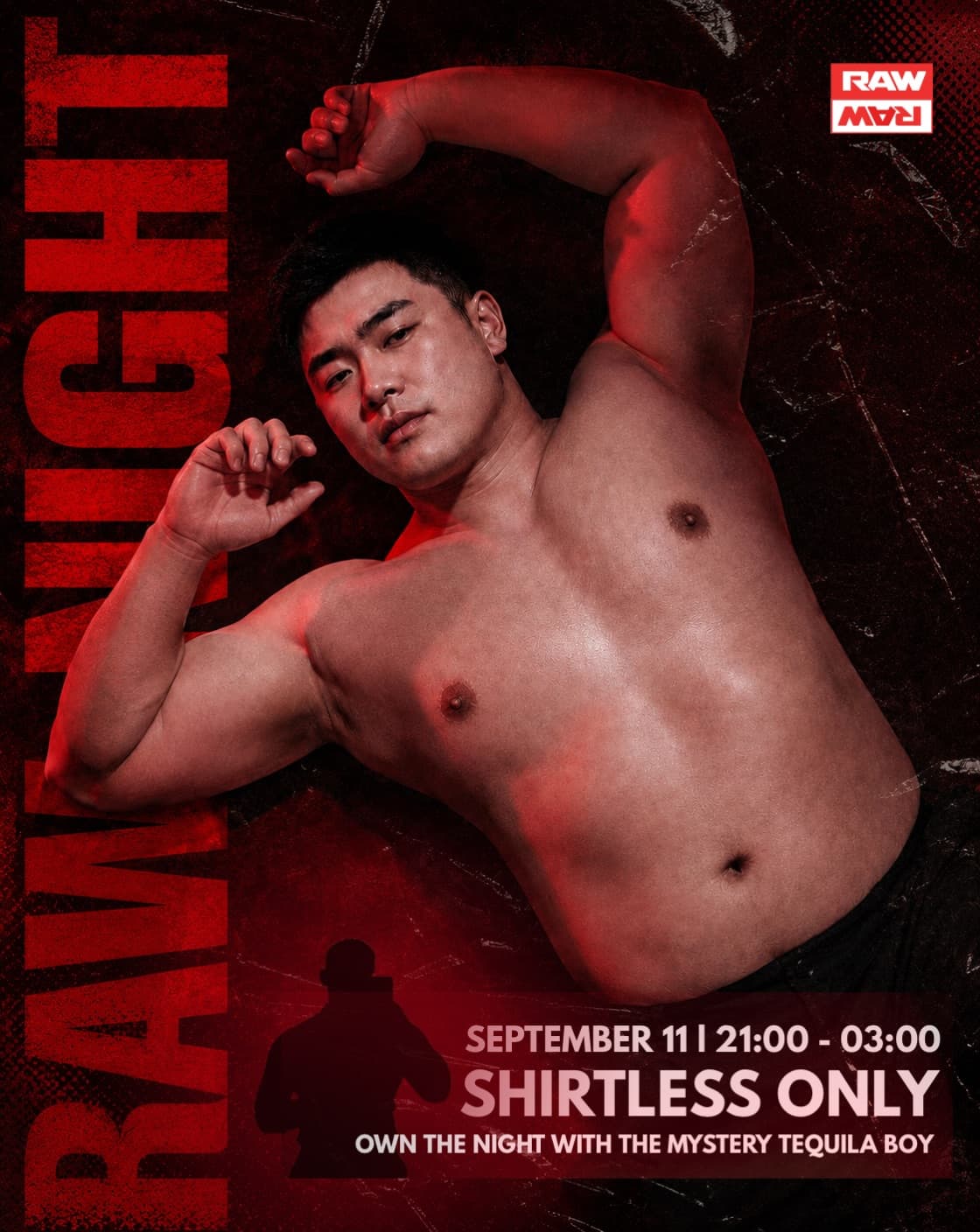 RAW — SHIRTLESS NIGHT flyer