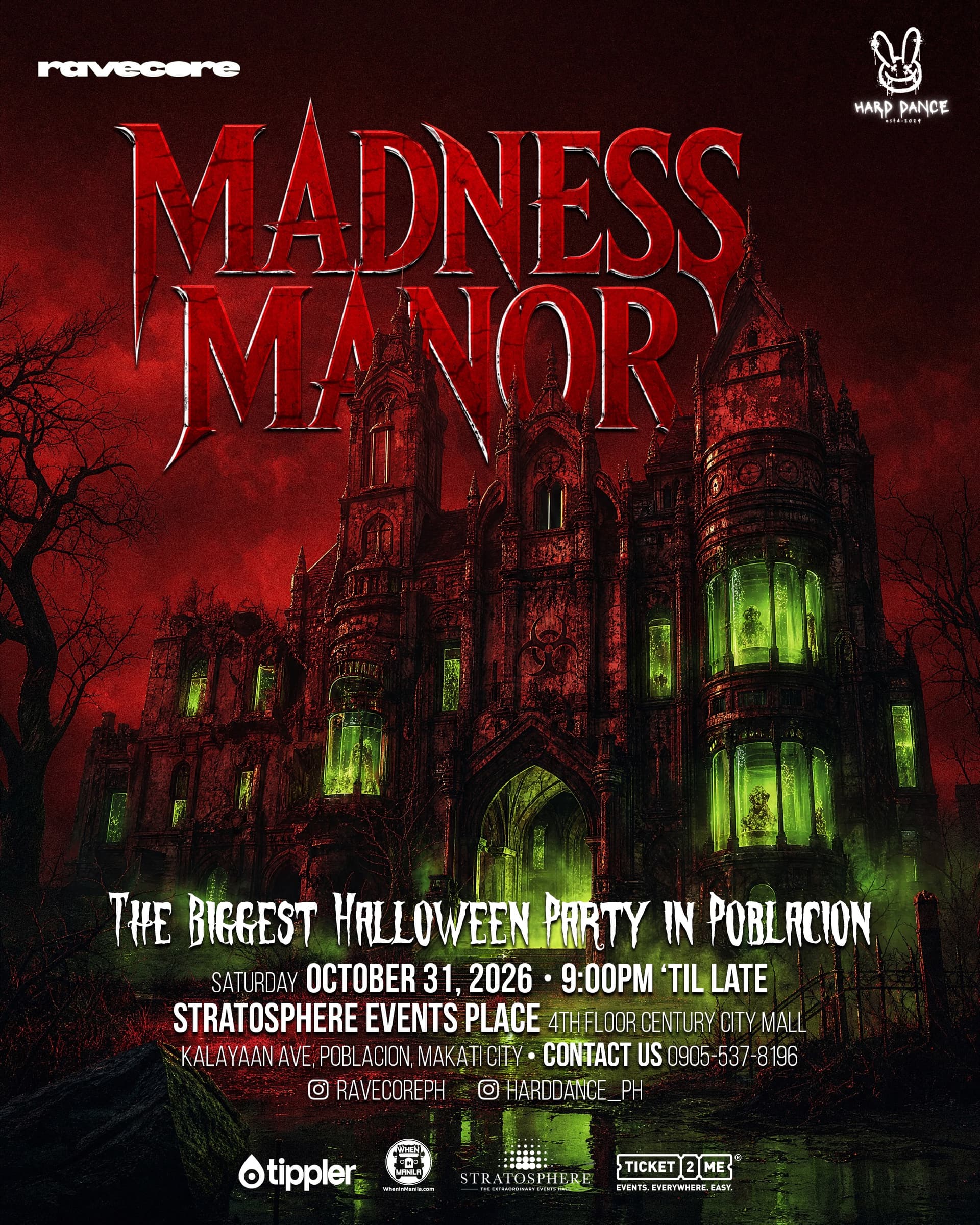 Madness Manor flyer