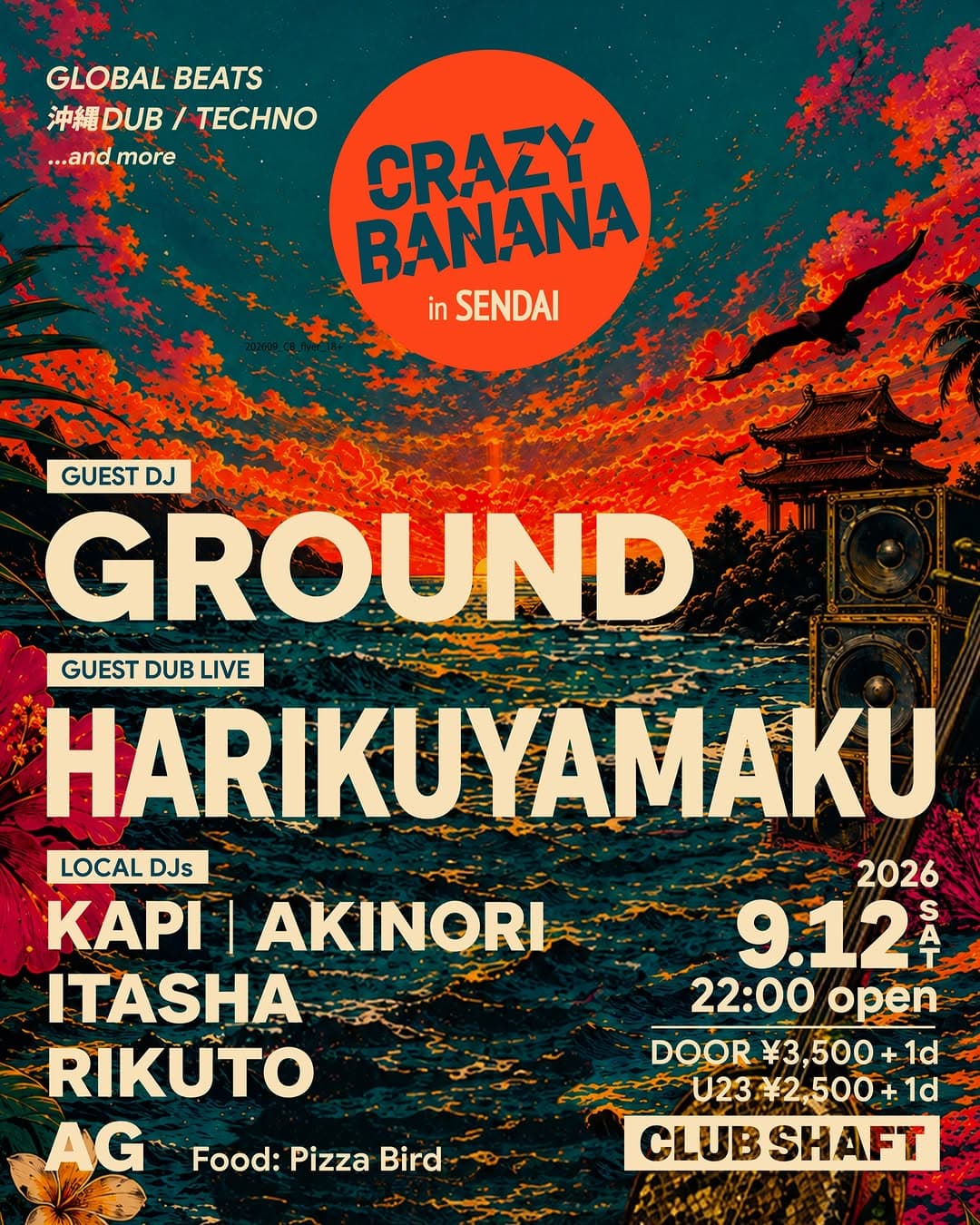 CRAZY BANANA in Sendai flyer