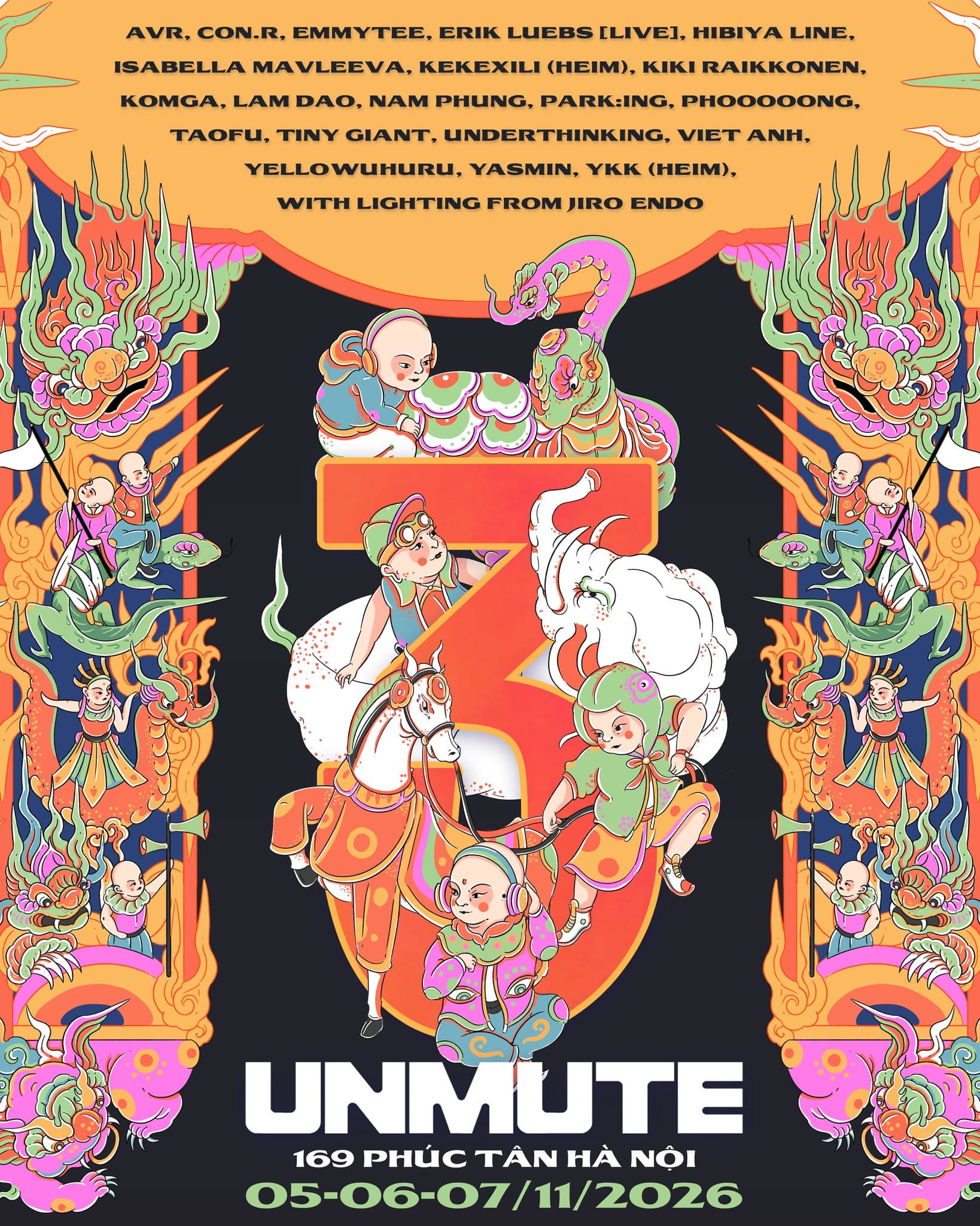 Unmute 3RD ANNIVERSARY flyer