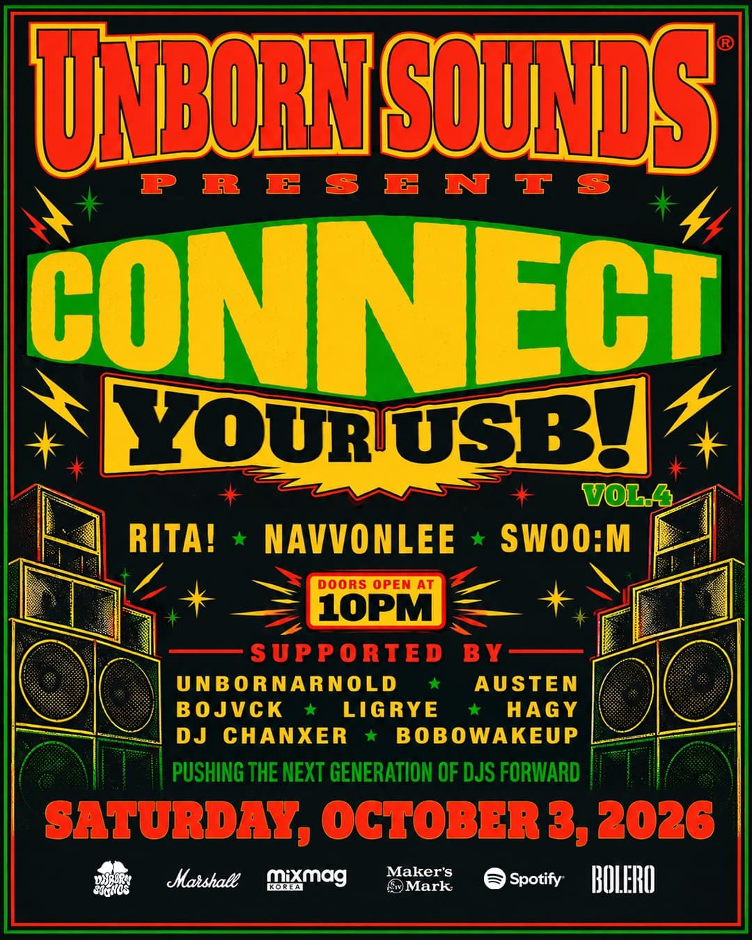 UNBORN SOUNDS PRESENTS CONNECT YOUR USB VOL. 4 flyer