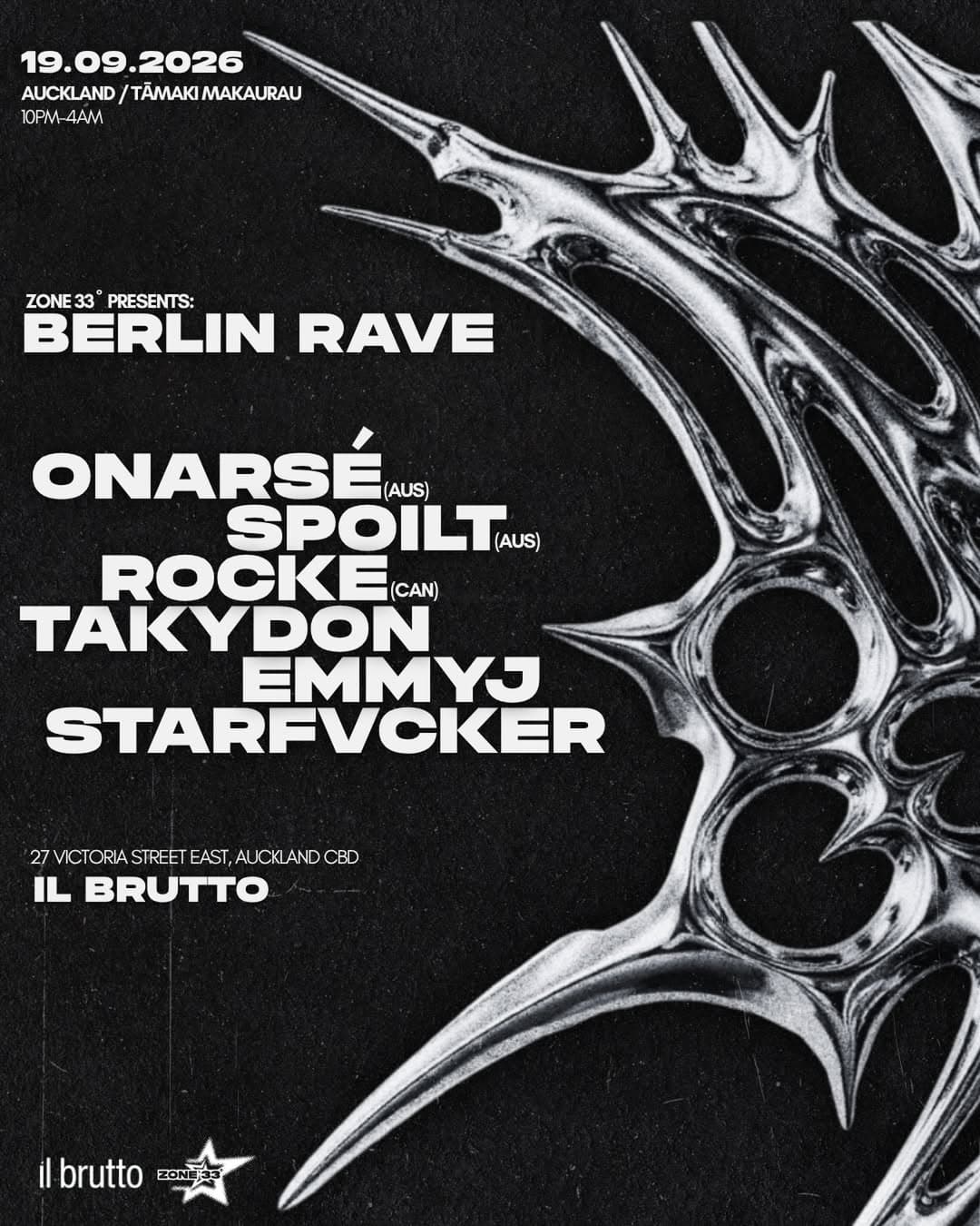 ZONE 33 PRESENTS: BERLIN RAVE flyer