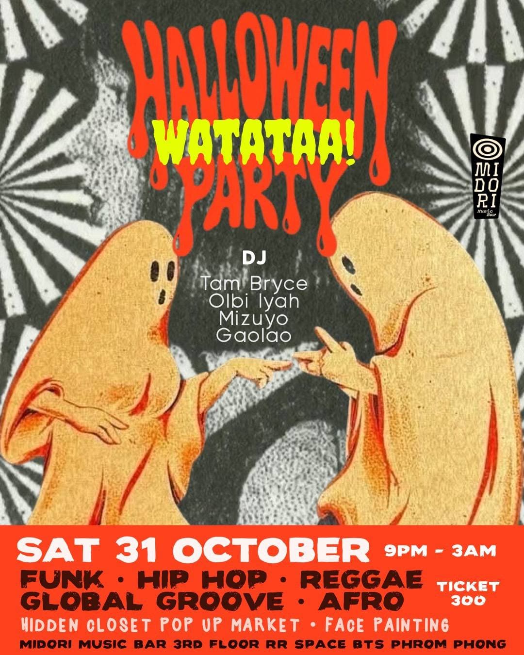 Watataa! Halloween Party flyer