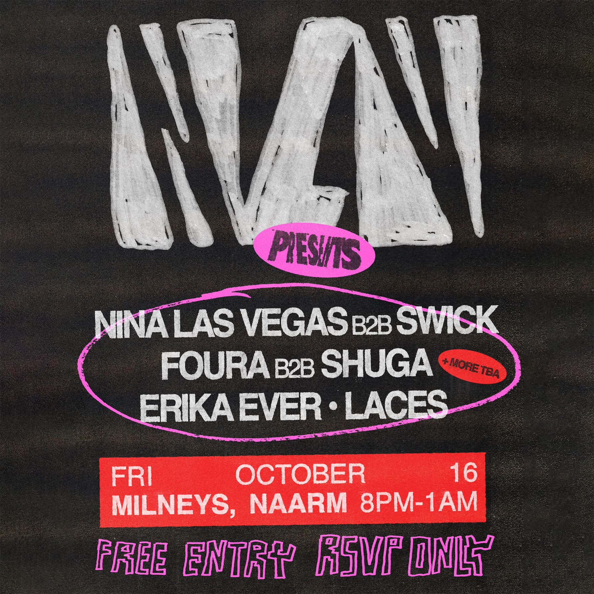 NLV presents: Nina Las Vegas, Swick & more flyer