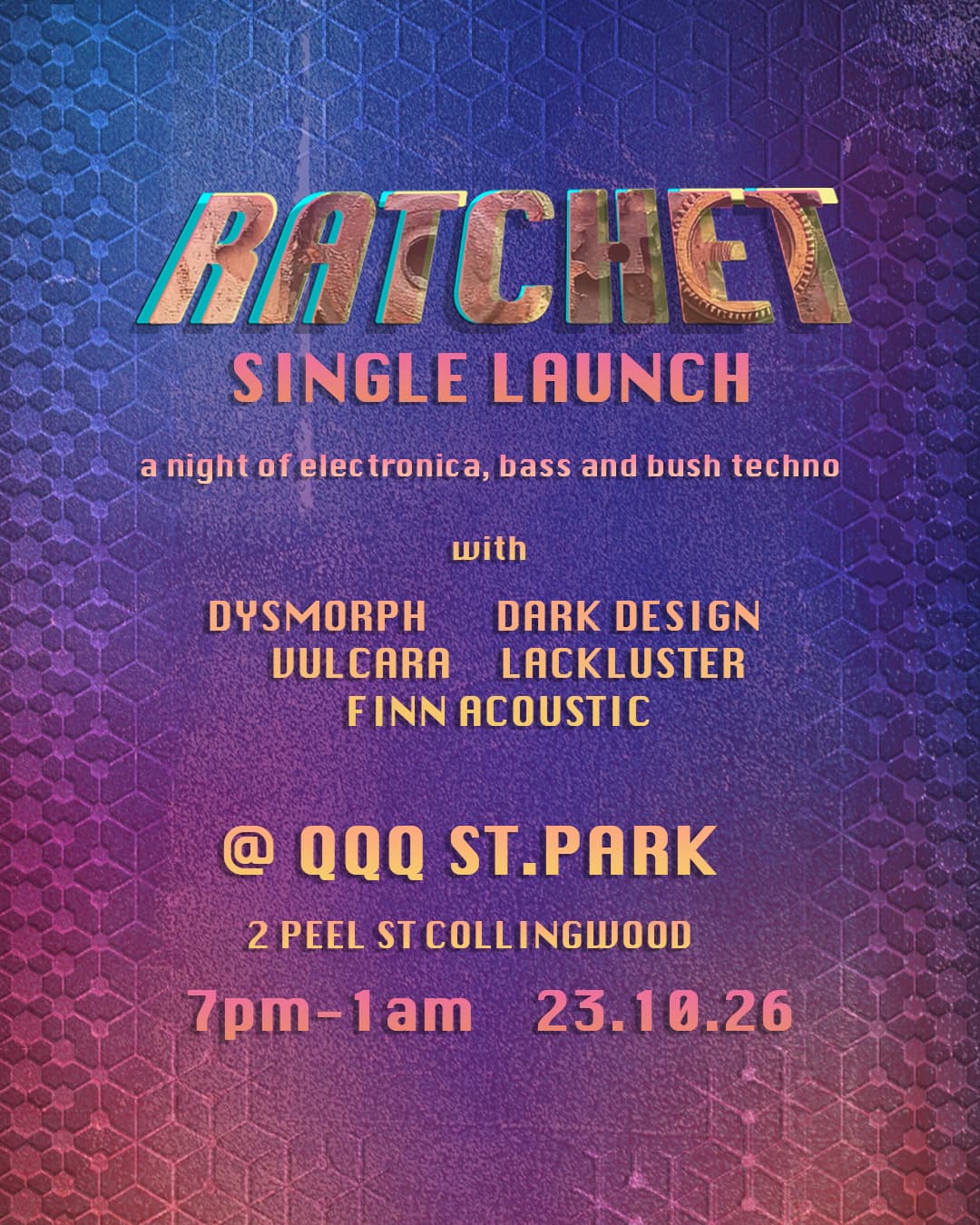 Ratchet single launch flyer