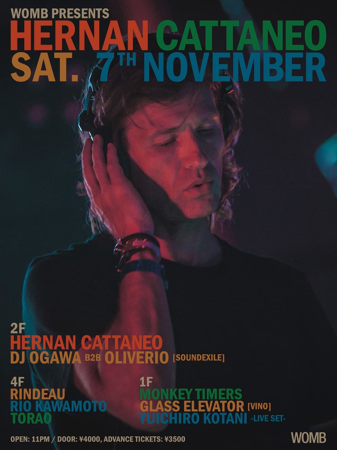 WOMB PRESENTS HERNAN CATTANEO flyer