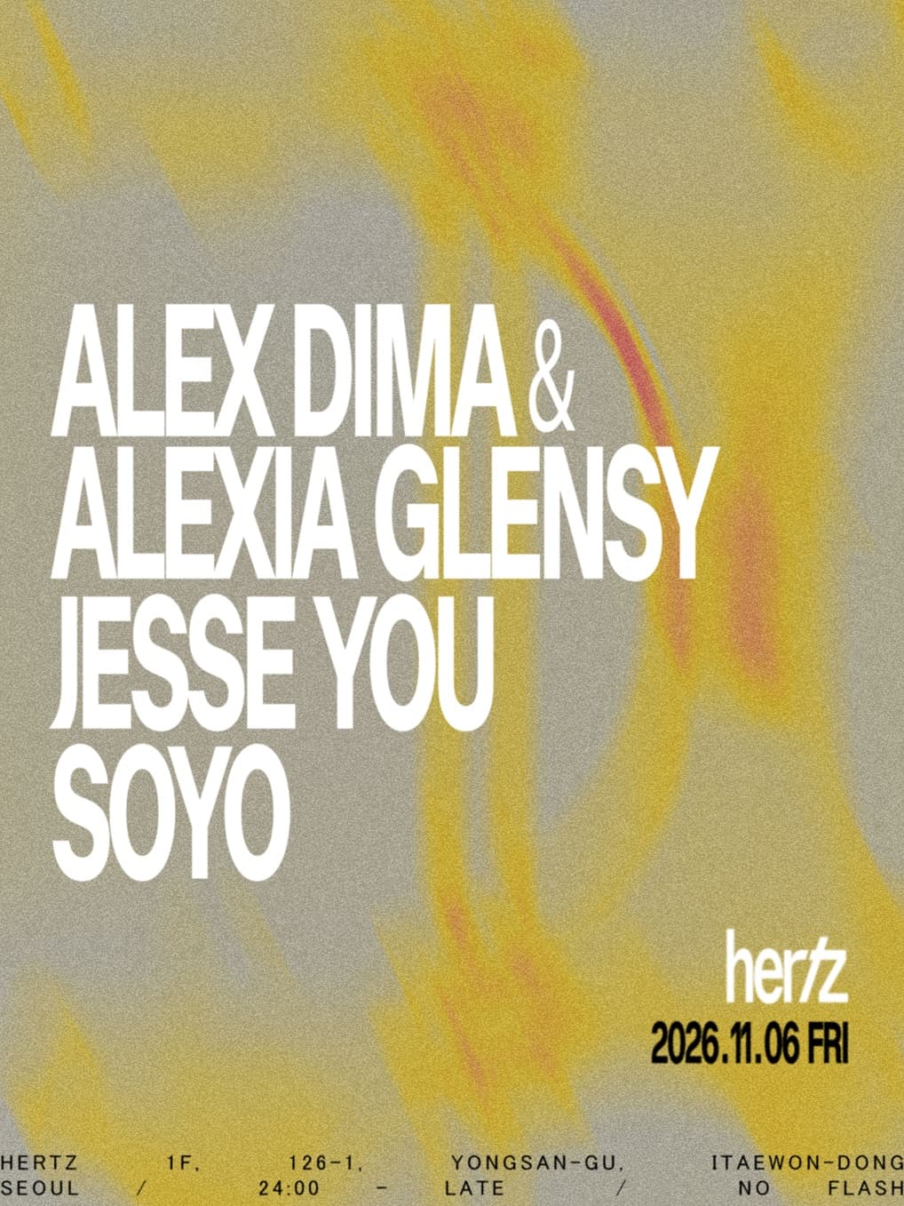 Hertz 헤르츠 meets: Alex Dima & Alexia Glensy (Maeteria, IT/UK) flyer