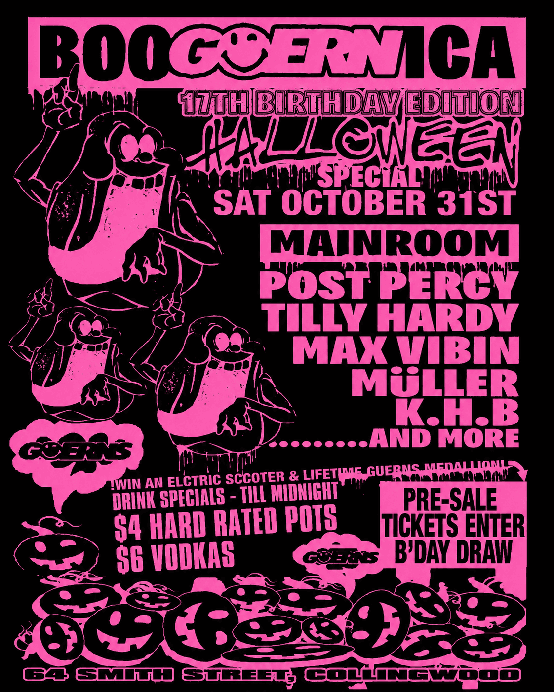 NEW GUERNICA 17TH BDAY: HALLOWEEN SPECIAL flyer