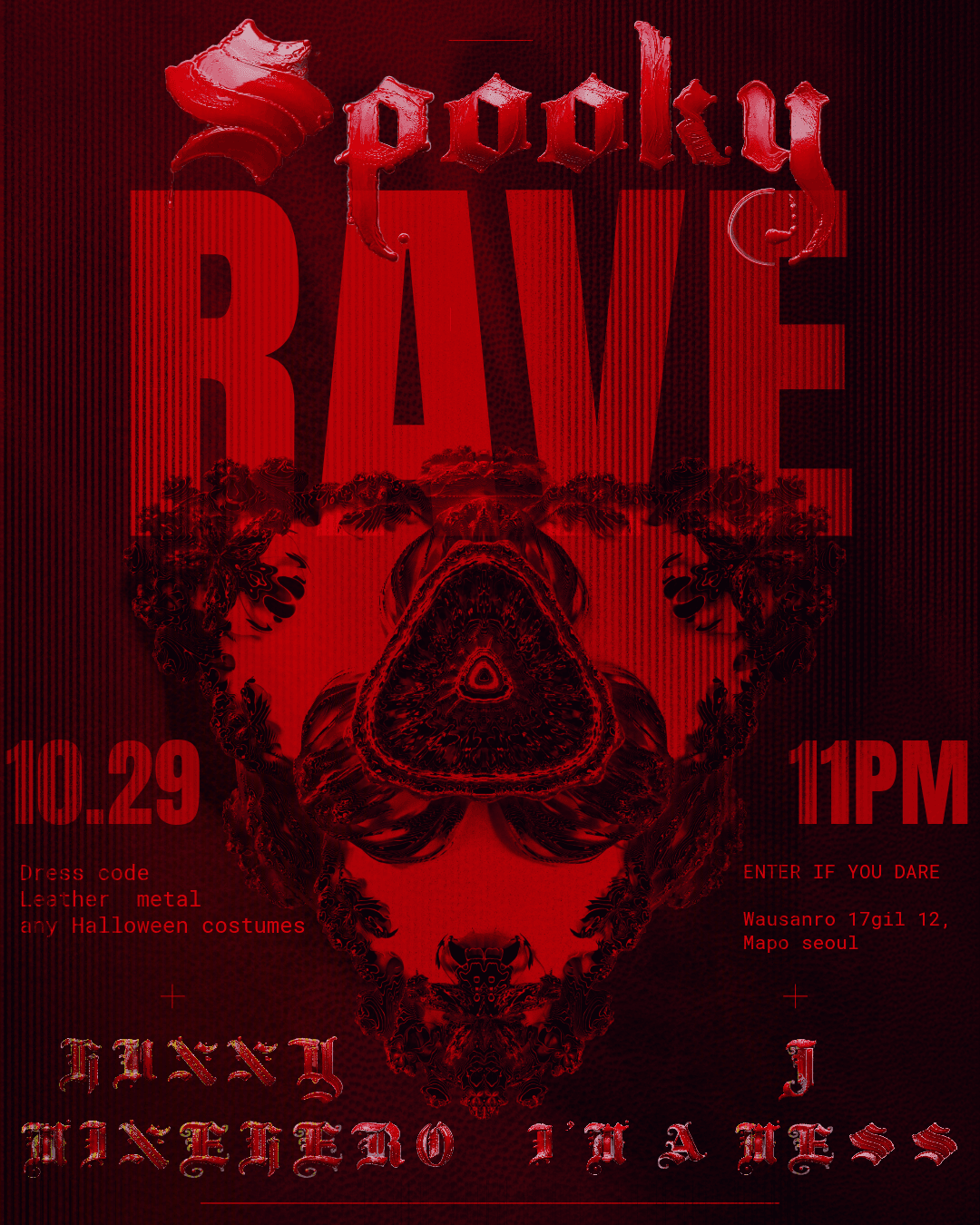 HALLOWEEN SPOOKY RAVE IN HONGDAE flyer