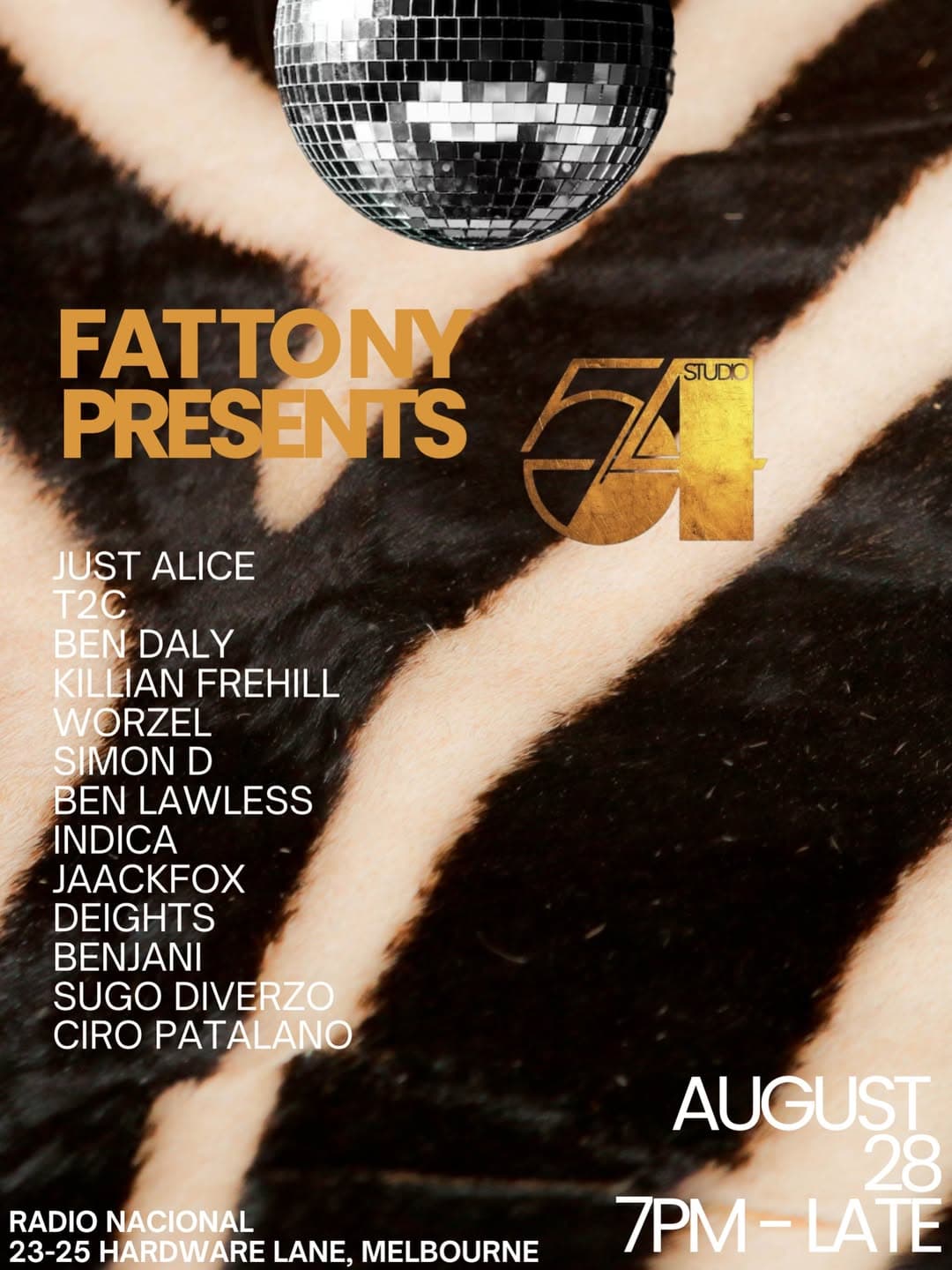 Fat Tony Presents Studio 54 flyer