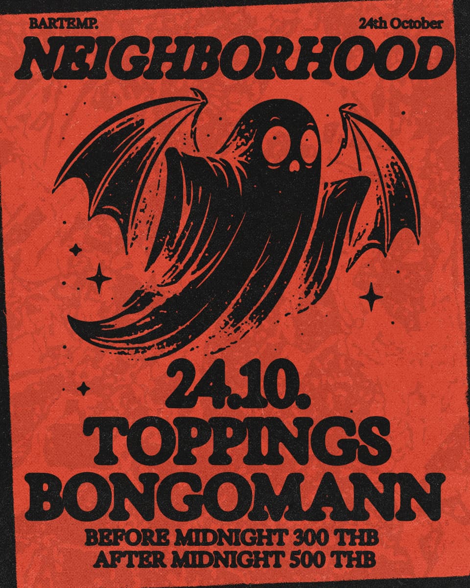 Neighborhood presents: Bongomann and Toppings flyer