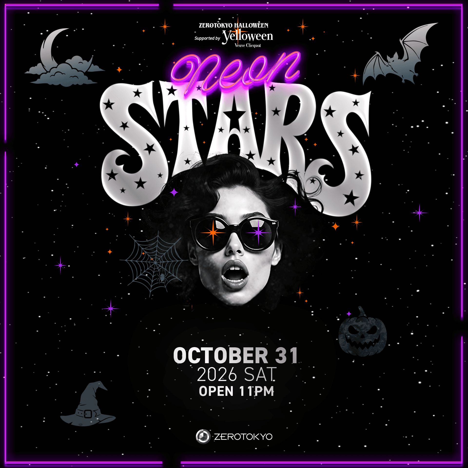 ZEROTOKYO Halloween Day 2: Neon Stars flyer - image 2 of 4