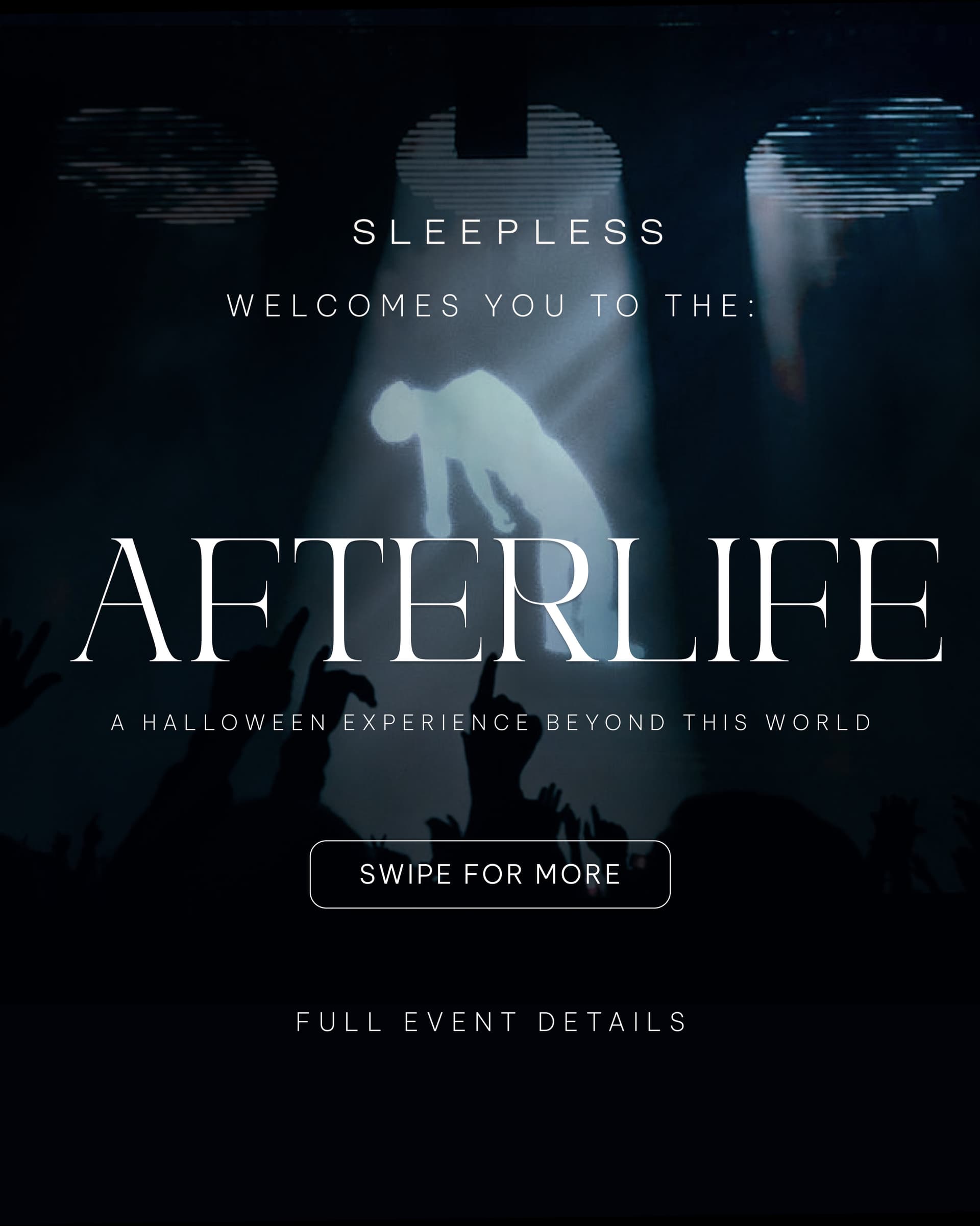 SLEEPLESS Afterlife flyer