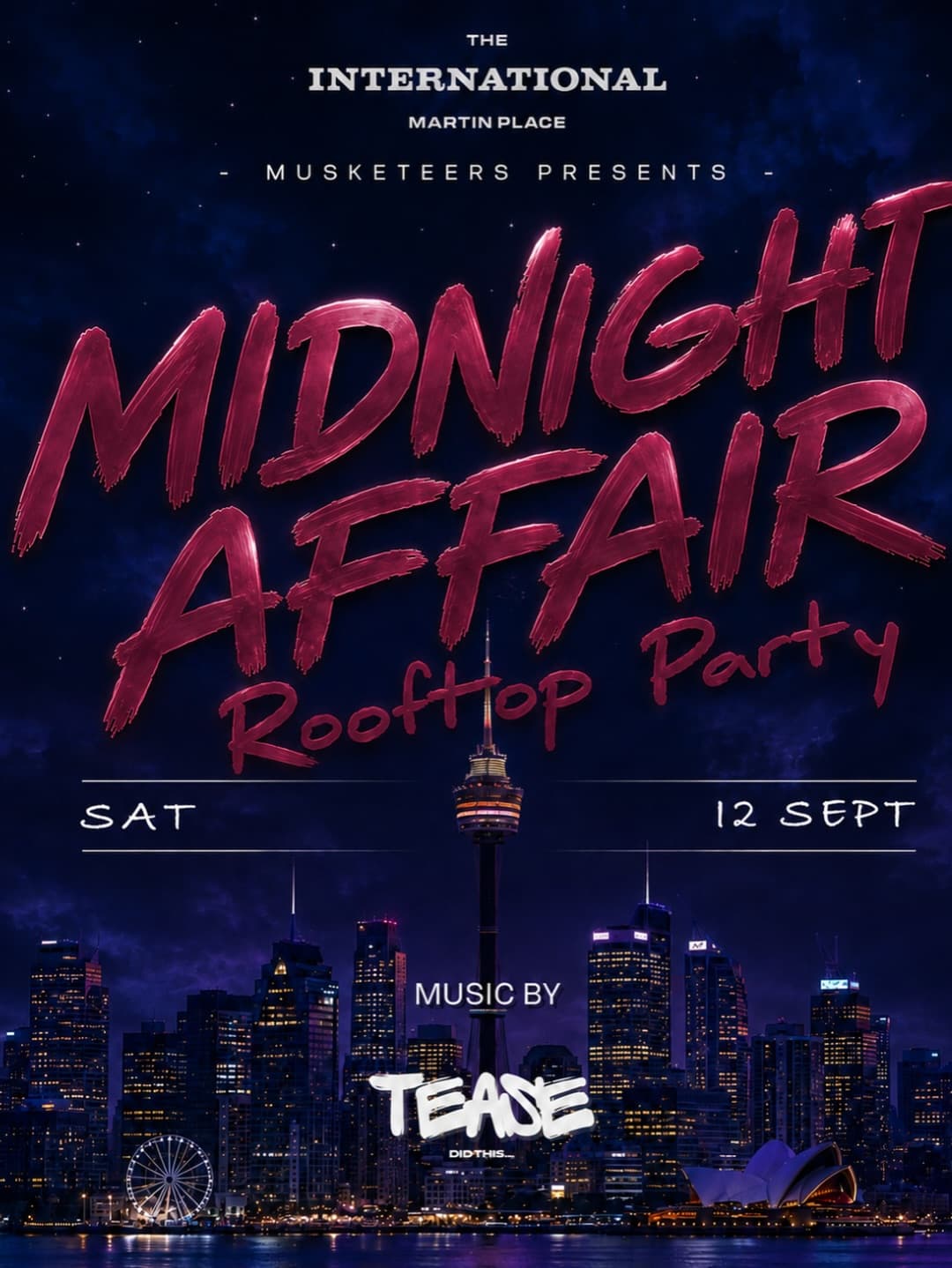 Midnight Affair Rooftop Party flyer