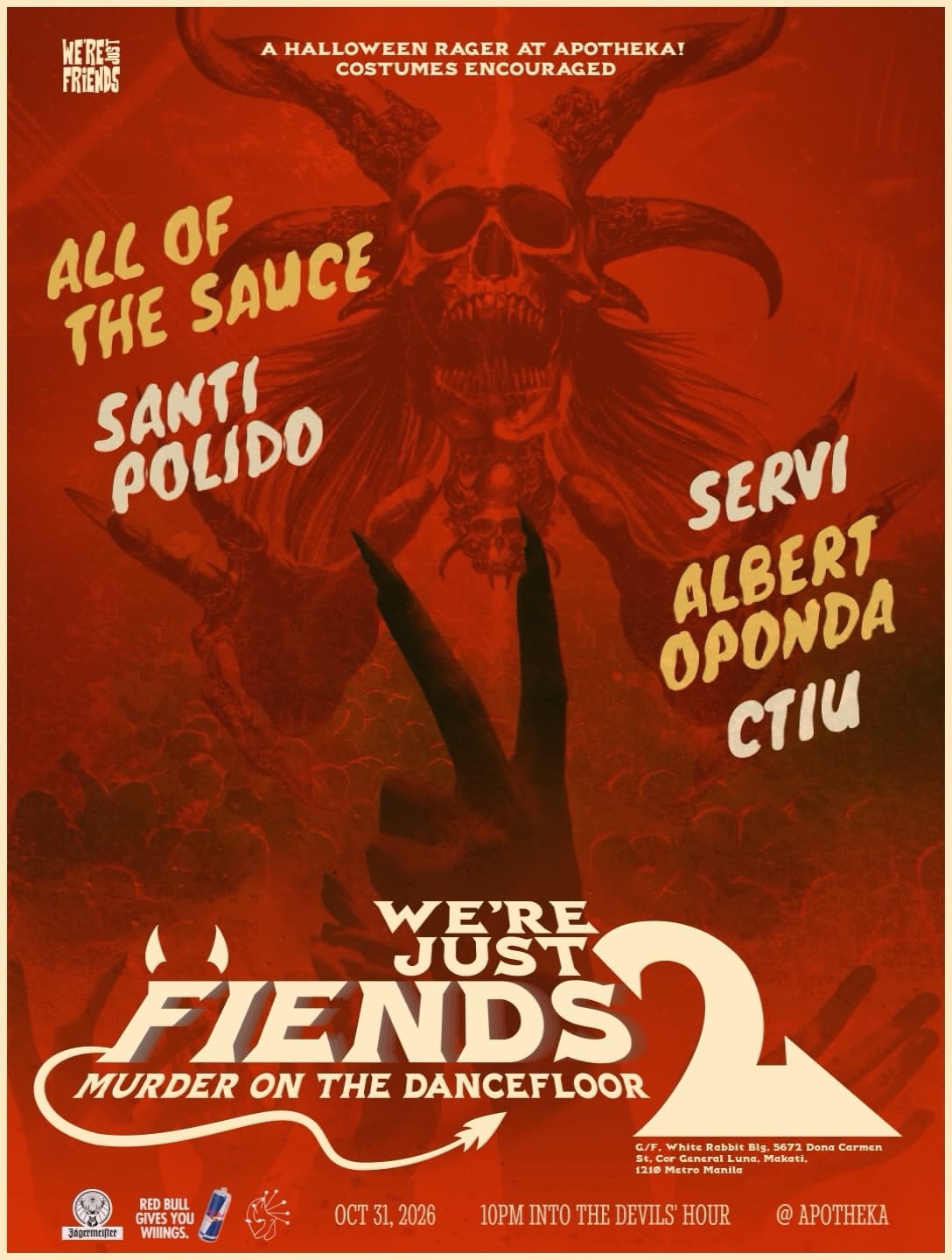 We're Just Fiends 2: Murder on The Dancefloor flyer