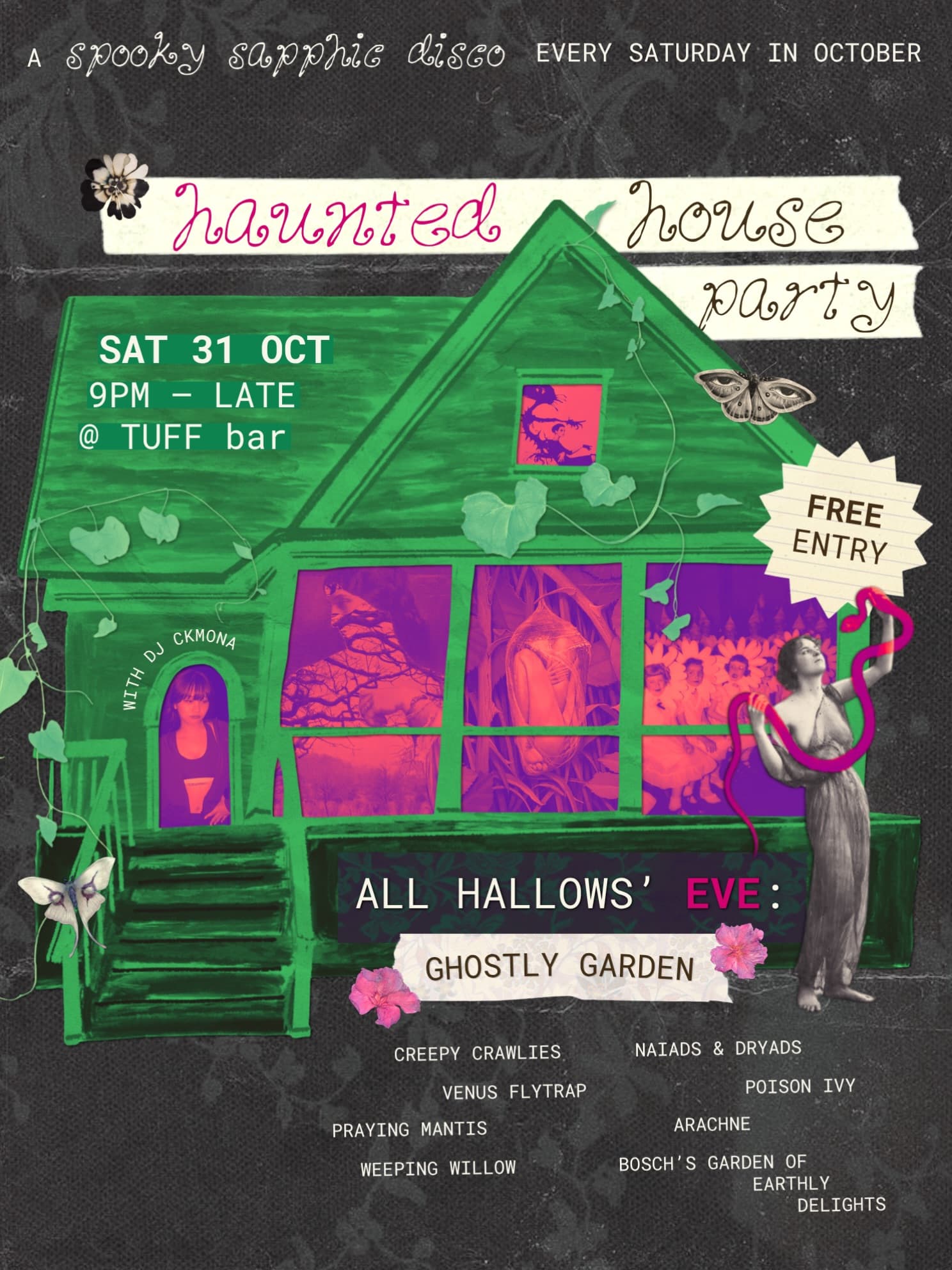 Haunted House Party - All Hallows' Eve: Ghostly Garden flyer