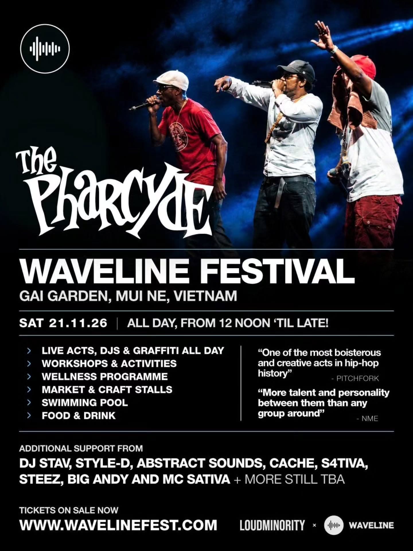 Waveline Festival - The Pharcyde flyer