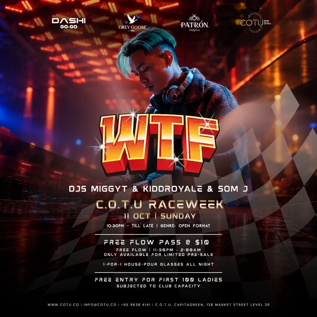 C.O.T.U Race Week: Sunday WTF flyer