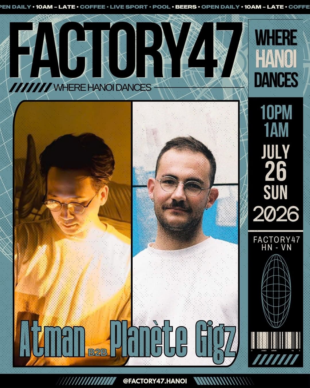 ATMAN b2b PLANÈTE GIGZ flyer