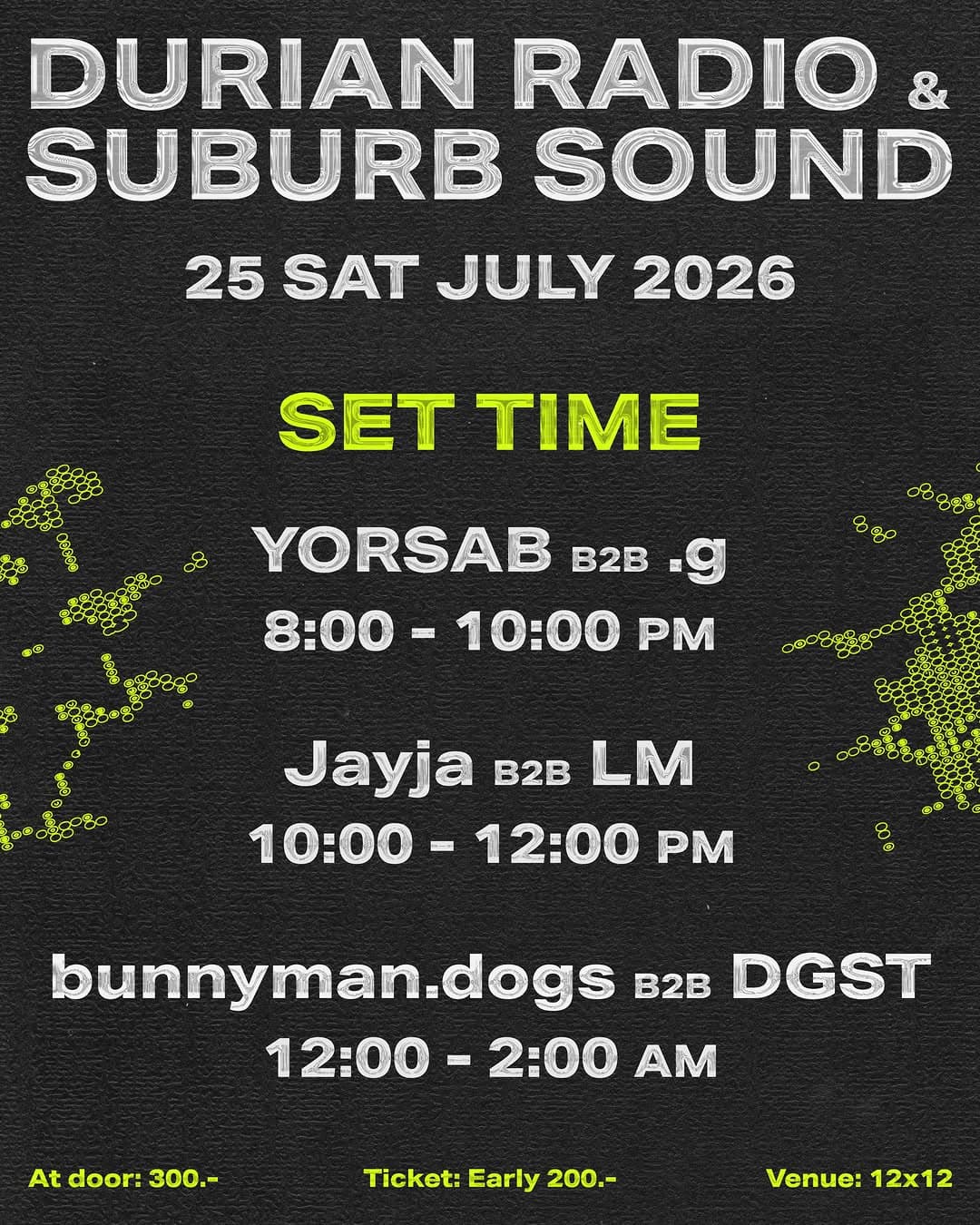 DURIAN RADIO × SUBURB SOUND flyer - image 2 of 2