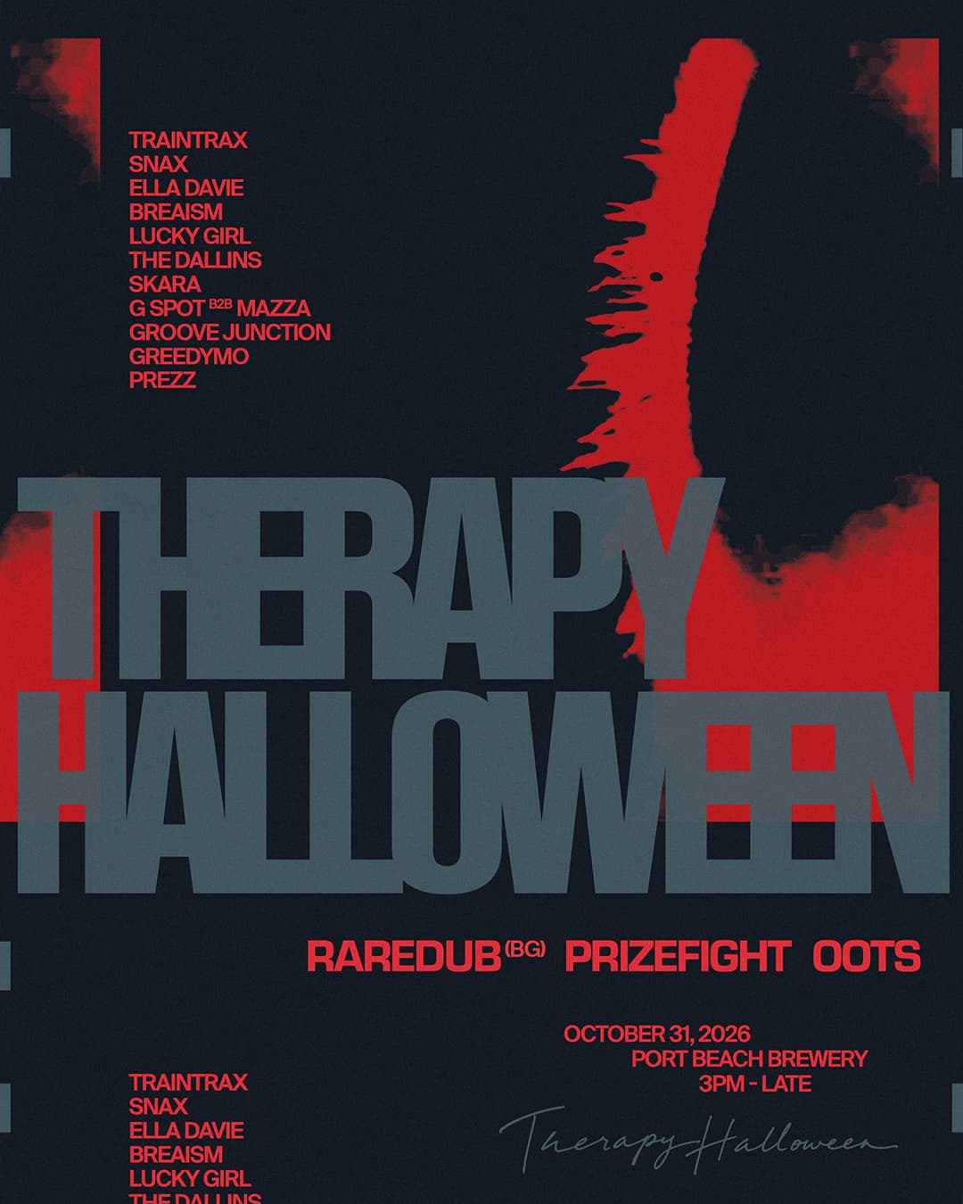Therapy Halloween flyer