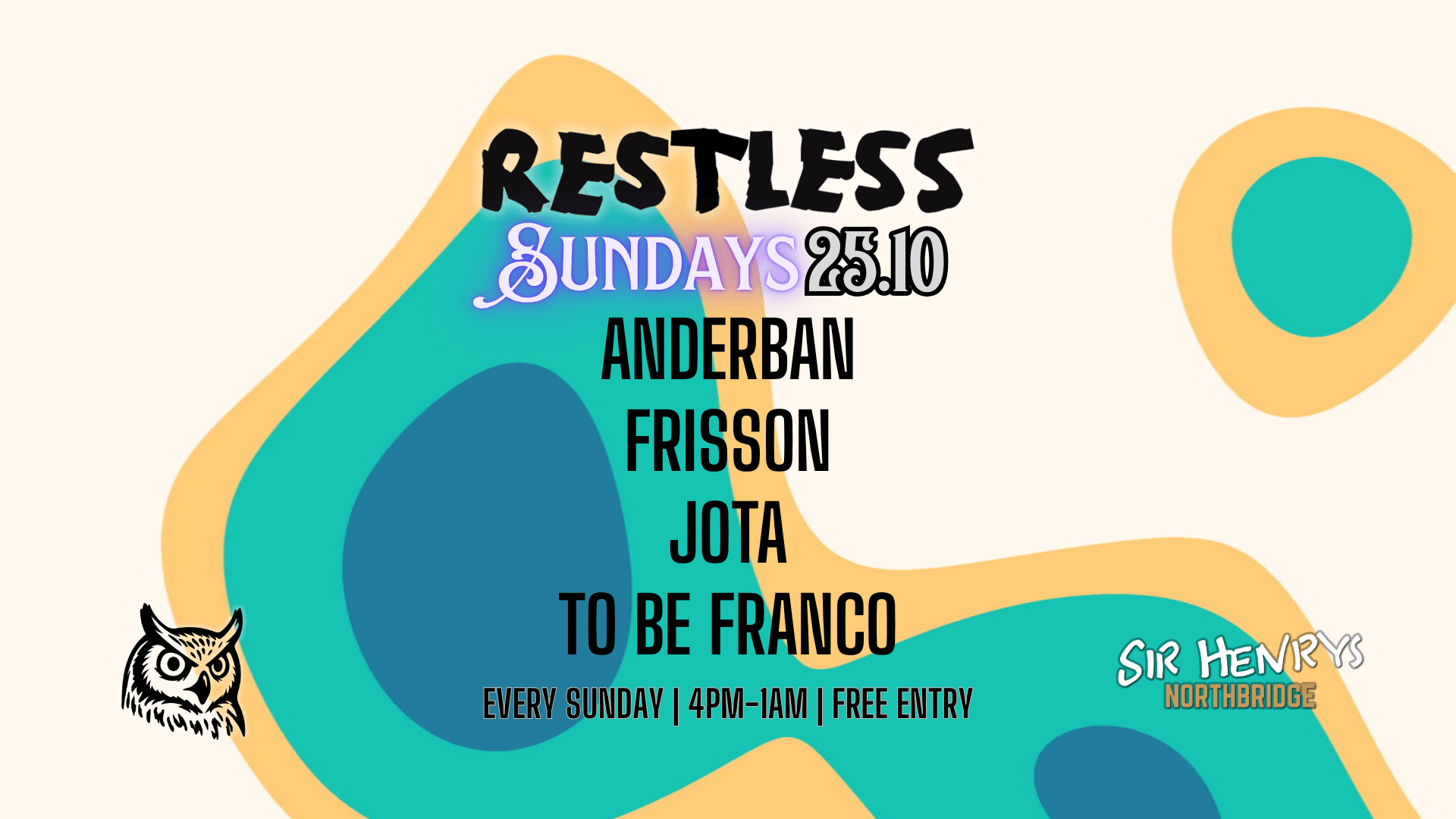 RS135: Restless Sundays flyer